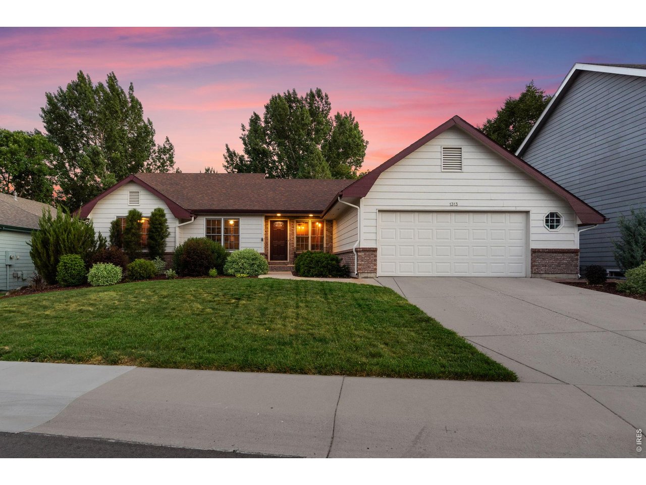 Welcome to this beautifully maintained 4-bedroom ranch home in Fort Collins' desirable Oakridge neighborhood. Expanded and thoughtfully upgraded by the original owners, this home offers comfortable living, quality finishes, and exceptional functionality throughout. The spacious family room features surround sound and a digital fireplace, while the custom kitchen includes brand new built in oven/microwave, stainless steel appliances, instant hot water, soft-close drawers, pull-out shelving, and a raised dishwasher. The dining room overlooks mature evergreens and the adjacent greenbelt, creating a peaceful setting for everyday living. The expanded primary suite offers a large walk-in closet and luxurious five-piece bath with jetted tub. A main-level office with built-ins provides the perfect work-from-home space, while the finished garden-level basement offers additional living space, a potential sleeping space for older kids, large laundry room with convenient laundry chute and extensive counters and storage, and a 3/4 bathroom. Enjoy Colorado outdoor living in the private, park-like backyard featuring a two-level Trex deck, built-in surround sound, and gas fire pit. Additional highlights include fresh paint, new Karastan carpet, a Navien tankless water heater, whole-house Ethernet wiring, Comcast and fiber internet, a whole-house fan, Beam central vacuum system, Rachio smart sprinkler controller, new electrical panel, real wood blinds, energy efficient cellular shades, and an oversized 2.5-car garage with built-in cabinetry and utility sink. Combining thoughtful updates, abundant storage, and an outstanding Oakridge location, this is a home you'll be proud to call your own. Pre-Inspected for Buyer's peace of mind. Backyard fire pit and living room TV are included!
