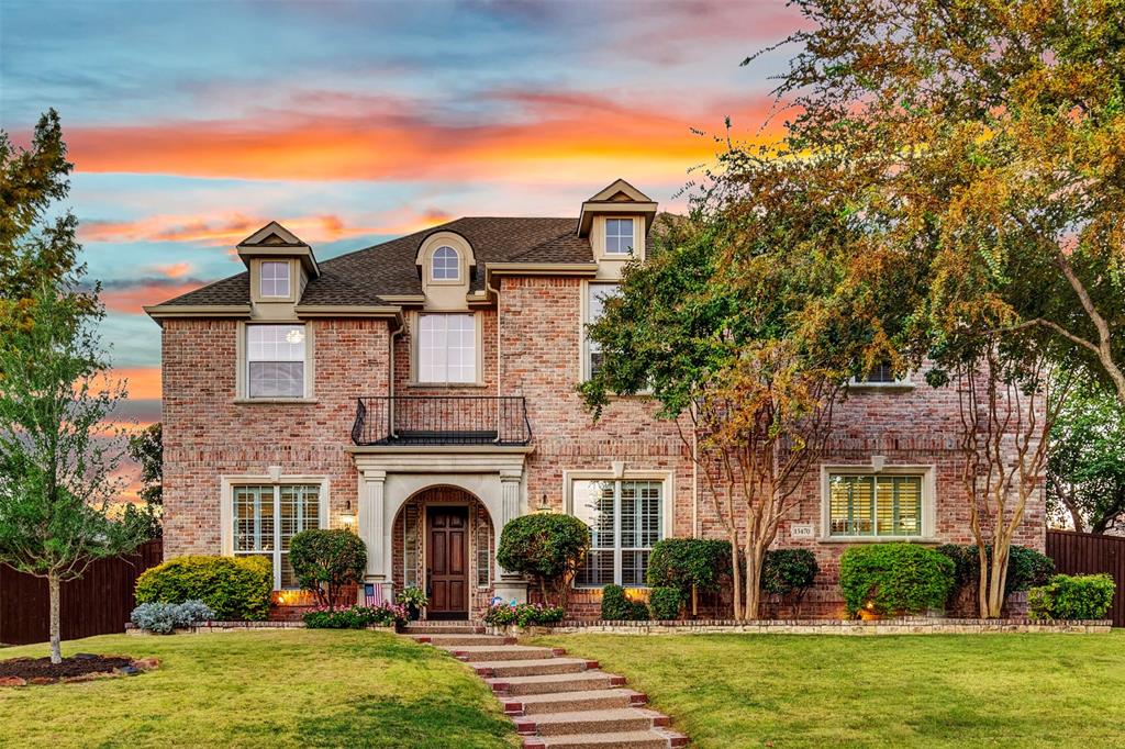 This stunning & updated Luxury Home in sought-after Hunters Creek offers stellar remodeling in the kitchen & primary bath, an expansive & open floorplan & an amazing Texas-Sized covered patio & all nestled on a quiet street.  Upgrades & Features are...upgraded elevation with cast-stone, rich hardwoods, plantation shutters, elegant formals, a private study, family room with soaring ceilings, double mantle & built-ins, a gourmet kitchen with Quartz counters, ribbon backsplash, painted upgraded cabs (all in 9-25), gas cooktop. huge pantry, Bosch DW & a large breakfast area. The Primary Retreat features a beautifully remodeled bath (9-25) with a walk-in shower with dual nozzles & designer tile, floor tile, quartz counters & fixtures, a custom closet & 2nd closet.  Upstairs is an entertainer's dream with a spacious gameroom & granite bar area, adjacent media room & 3 large bedrooms  with a Split Guest Suite, The wrap-around professionally-built covered patio has a gas firepit, built-in grill & bar area, coach lighting & offers privacy with a BOB fence & electric gate for the driiveway. See Upgrades List for more details & this home is served by 3-A-Rated Frisco Schools & is Move-In Ready.  #realtytown3