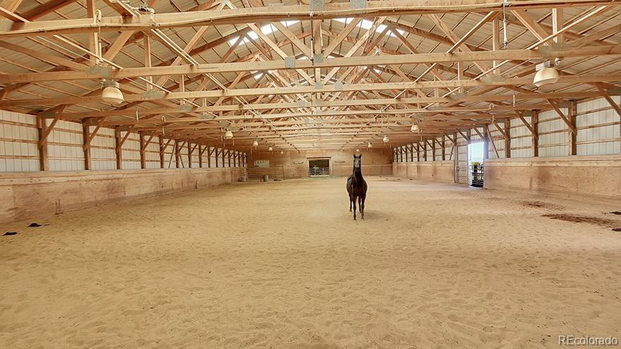 Wonderful Front Range Mtn Views, Ranch Style Home *Amazing Equestrian Ranch* Top Of The Line INDOOR Arena 75x125 Plus Barn* Property can accommodate 75 Horses* was used for Cutting Horses *14 Multi Purpose Structures* Enclosed Hay & Sawdust Storage, Barn has 2 Bedroom Apartment, Free Standing Studio Bunk House, FULL Circle Outside Ring 250 radius, 10 Runs (12x36) Attached to South Side of Arena, 20 stalls Inside Area, 4 Paddocks with Lean-To Shelters & Heated Water *House has Hot Water Baseboard Heat, Bsmt Office could be Wine Cellar, Plenty of Storage, TWO Sunrooms,  Attached 2 Car Garage* Detached Oversized 3 Car Garage* All 38 ACRES are Fenced, 4 Horse/Cow Pastures, Large Pasture Fence Allows You To Divide In TWO Pastures*Pond at North West Corner is Seasonal* Live Work *Close To DIA, Denver and Strasburg* Enjoy the benefits of Watkins Growth* PAVED ROADS From I-70* Much Much More Contact Me Today For More Info and to Make It Your Home 35878 E Mississippi Av