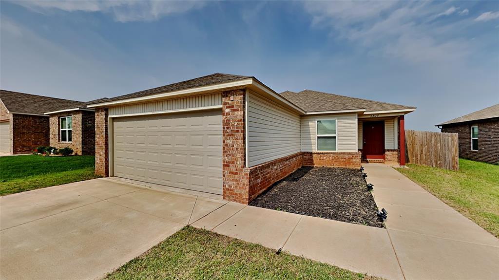 Welcome to this very nice, spacious 3-bedroom, 2-bathroom home located in Mustang, OK. As you step inside, you'll be greeted by beautiful wood look flooring that adds a touch of elegance to the space. The primary suite boasts an attached private bathroom and large walk-in closet, ample storage for all your belongings. The spacious kitchen features tons of cabinet space, perfect for meal preparation and entertaining guests. With an open concept design, the home offers a seamless flow between the kitchen, dining area, and living room, creating a warm and inviting atmosphere. Whether you're hosting a dinner party or enjoying a quiet evening at home, this house provides the perfect setting. Schedule a showing today and experience the comfort and convenience this home has to offer. Pets case by case.

Tenant is responsible for refrigerator, microwave, washer, and dryer.
Gas range and dishwasher are included.

All Camber Property Management & Leasing residents are enrolled in the Resident Benefits Package (RBP) for $45.00/month which includes renters' insurance, credit building to help boost your credit score with timely rent payments, $1M Identity Protection, HVAC air filter delivery (for applicable properties), our best-in-class resident rewards program, and much more! More details upon application.