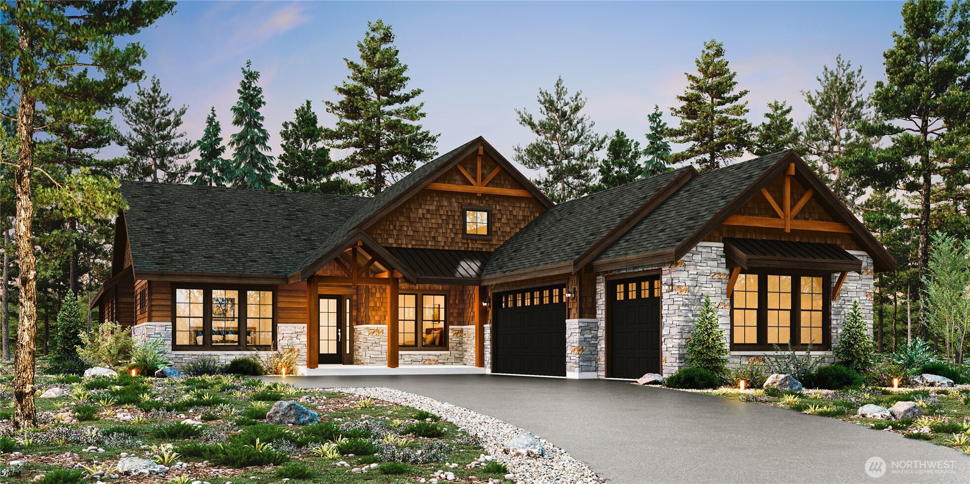 Rendering - of house that could go on this homesite with Landed Gentry.