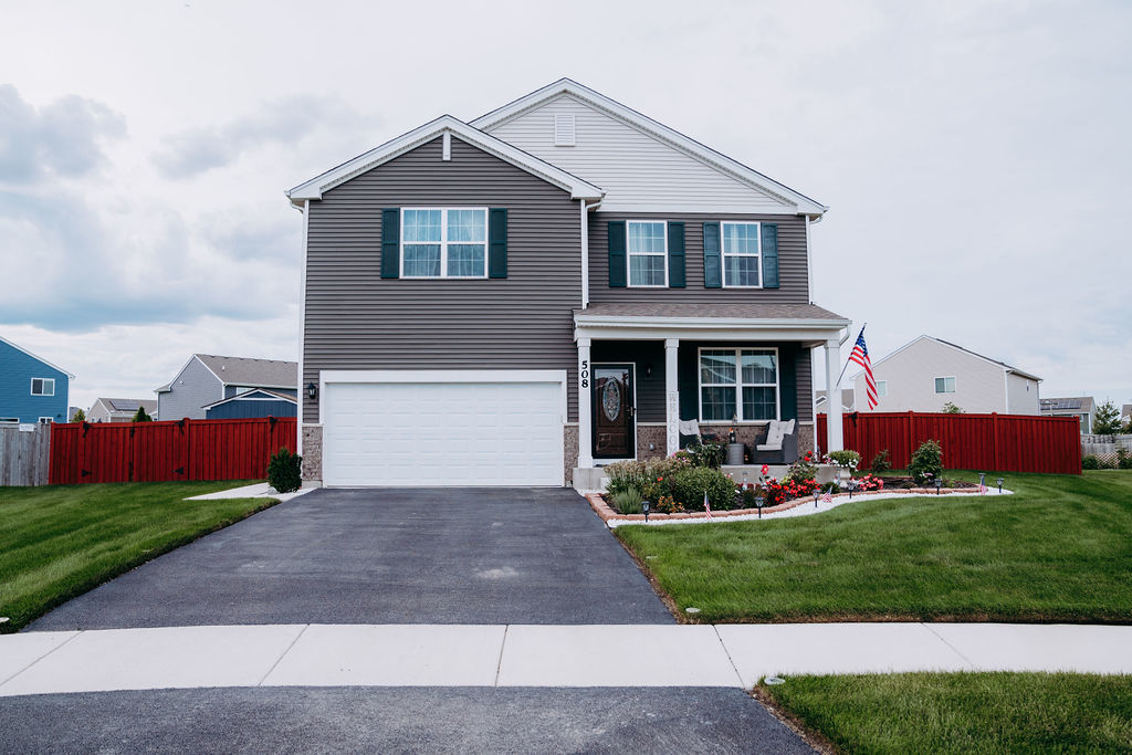 Dearborn Home at Ashcroft Community of OSWEGO is located at! CUL-DE-SAC! Over 2400 sq. ft. of living space featuring 3 bedrooms, spacious loft, 2.5 bathrooms and a 2 car garage. Kitchen includes Whirlpool stainless steel appliances, on trend dark Aristokraft cabinetry with crown molding, quartz countertops and Huge island. The moment you step inside, you will be captivated by the hardwood floor " red oak" throughout the entire first floor.    Spacious primary suite features an ensuite spa bath, shower, double bowl vanity and walk in closet. The 2nd floor additional loft/living space! Exterior outdoor area includes professional landscaping and  Heated Pool. The garage features new Epoxy flooring. This home includes Smart Home Technology, video door bell, Honeywell Smart thermostat. The Home is ready MOVE-IN!