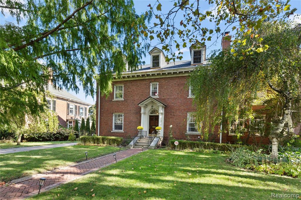 Here is your opportunity to own a true classical gem in historic Indian Village! This extraordinary Colonial was designed and built in 1912 by Alpheus W. Chittenden and Charles Kotting, architects of the Detroit Boat Club, for attorney and Michigan Senator John D. Mackay. This stately home boasts a spacious yet inviting living room with mahogany pocket doors leading from the grand foyer, and a set of mahogany French doors opening to both the formal dining room and the four-seasons room. The first level also features a handsome study and a tastefully updated lavatory. The kitchen adjoins a butler’s pantry, an icebox alcove, and an adjacent keeping room, perfect for using as a breakfast kitchen, or expanding the kitchen should one desire. Allow the grand staircase to shepherd you to the second floor, which unfolds into five (5)  bedrooms and three (3) full bathrooms to display an architecturally masterful balance of solitude and connection. The primary bedroom enjoys its own identical four-seasons room with private access from the bedroom. A bonus undeveloped third floor stands as a blank canvas, patiently awaiting transformation into the perfect flex space for the consummate artisan or hobbyist. The expansive backyard includes a serene rose garden, along with ample space to relax or play. Other timeless details include distinctive crown molding, picture molding for your art collection, Pewabic tile, painted canvas walls, and restored windows. Modern updates include a new roof (less than a year old), dual-zone central air, a new sprinkler system, updated electrical, a tankless water heater, a new sewer line, and a French drain with sump pump in the basement. The original shutters are also preserved and stored in the basement.