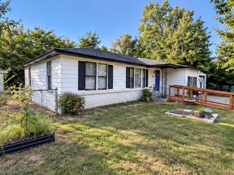 GREAT investment opportunity for sale at 222 S Cook Ave in Norman! Located only 6 minutes from Campus Corner, this home is walking/biking distance to OU campus. 3 bedrooms, 1 full bath, very large living room, a spacious dining room open to the kitchen, and located in Norman schools. Two outdoor storage buildings on a massive fenced-in corner lot with alleyway access on the South side of the property. Oversized one-car garage with a large gated driveway that allows for lots of parking. Home to be sold AS-IS at this price. Roof is 4 years old, hot water tank replaced in 2022, AC condenser replaced April of 2021. Up to $14,999 in possible down payment assistance available & funded through federal grant dollars from the HOME Investment Partnerships Program. (Learn more at www.nhsokla.org) Call to see this one before it's gone! **NO SIGN IN YARD**