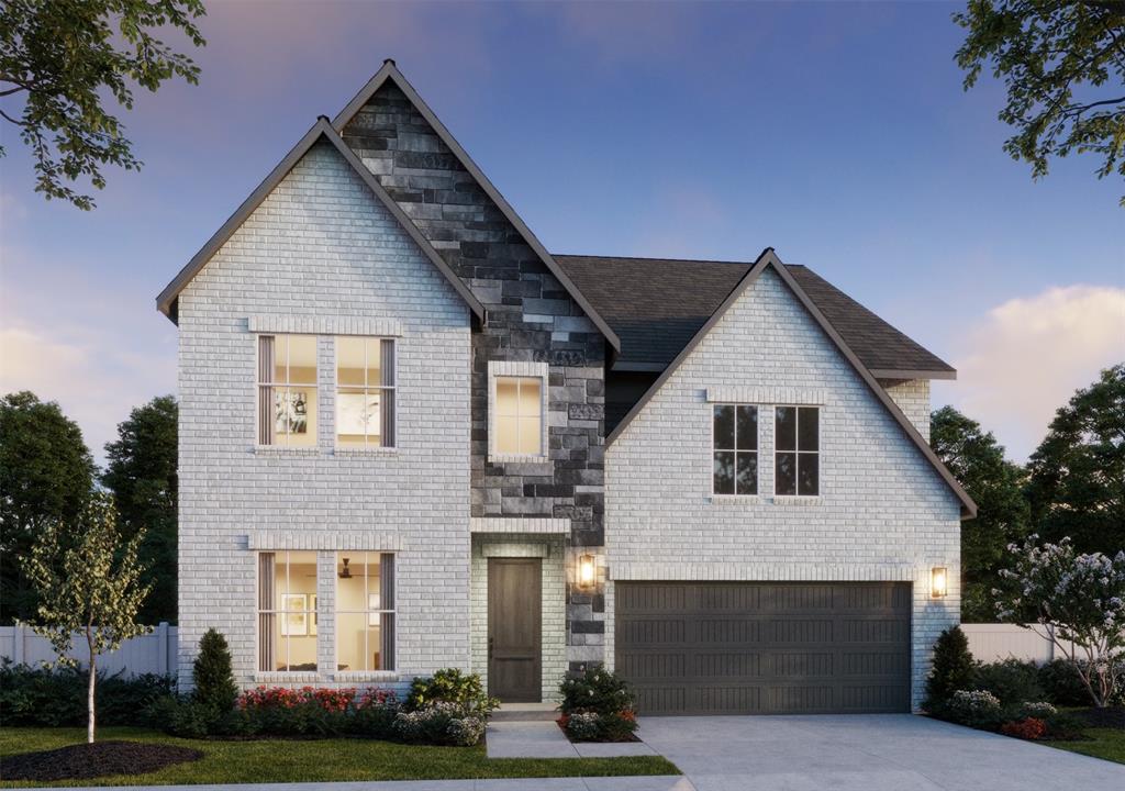 NORMANDY HOMES TRISTAN floor plan.  Beautiful exterior accented with stone to add that touch of elegance. The inviting entry will welcome your family and friends and set the pace for this amazing home. This floor plan includes a downstairs study, a guest bedroom with a private ensuite to accommodate all your special guests. The expansive kitchen will make entertaining a pleasure, while the secluded owner's suite provides a tranquil retreat with a freestanding tub and dual vanities. Upstairs, you'll find a generous game room and media room, along with two additional bedrooms. This home will allow the homeowners to experience the perfect blend of elegance and practicality.