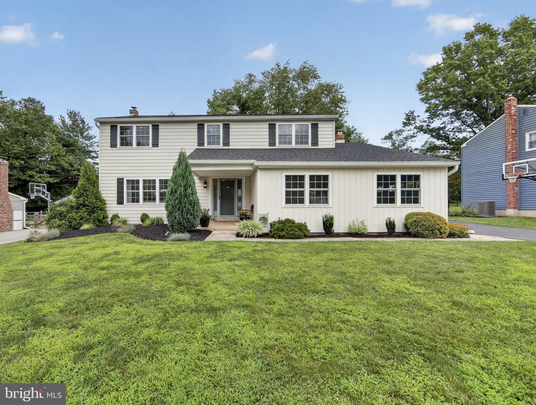 Welcome to this beautifully maintained colonial in the highly sought-after Dogwood Estates community, just moments from Valley Forge National Historical Park. Set on a level, private lot, this move-in ready 4-bedroom, 2.5-bath home has been meticulously updated, blending timeless charm with modern comfort.A welcoming covered front porch leads into a bright, inviting interior featuring gleaming oak hardwood floors throughout the main level. Designed for both comfortable everyday living and effortless entertaining, the spacious floor plan offers formal living and dining rooms that flow seamlessly into the beautifully updated eat-in kitchen. Appointed with new cabinetry (2023), premium KitchenAid stainless steel appliances, and a whisper-quiet Bosch dishwasher, the kitchen overlooks the expansive, fully fenced backyard and opens to the inviting family room, where a wood-burning fireplace creates the perfect gathering space.Upstairs, the spacious primary suite features a large walk-in closet, while three additional bedrooms offer generous space and ample storage. The finished basement provides flexible living space, ideal for a recreation room, home office, gym, or playroom.Extensive improvements provide lasting peace of mind, including a new roof, windows, doors, siding, sheathing, and insulation (2023), central air conditioning (2022), recessed lighting throughout, and three-zone heating.Ideally located near Phoenixville Golf Club, the YMCA, Valley Forge National Historical Park, major commuter routes, the Main Line, and Collegeville, you'll also enjoy easy access to the award-winning restaurants, boutiques, breweries, and year-round community events of vibrant downtown Phoenixville. Residents of Dogwood Estates enjoy a welcoming neighborhood atmosphere with beloved annual traditions, including the Dogwood picnic, Easter egg hunt, luminary celebration, and other community gatherings. This exceptional home offers the rare combination of an established neighborhood, extensive updates, and an unbeatable location.
