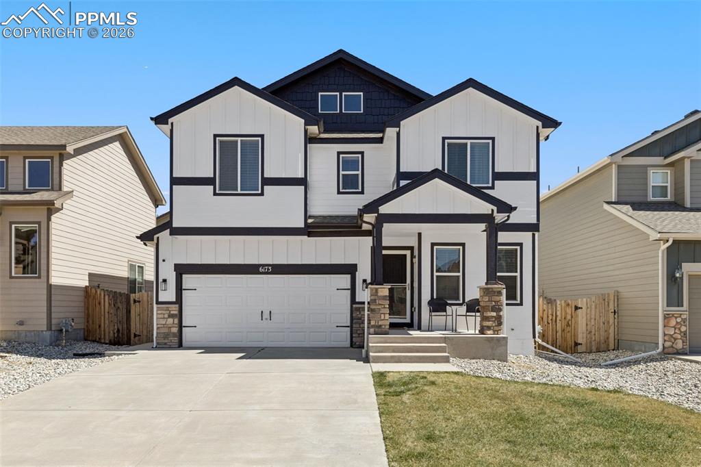 Welcome to this beautifully maintained 2-story home in the desirable Lorson Ranch community! Offering 4 spacious bedrooms, 3 bathrooms, and a 2-car garage, this home combines modern finishes with functional living spaces designed for today’s lifestyle.Step inside to an inviting open floor plan on the main level, perfect for both everyday living and entertaining. The kitchen is a standout feature, complete with sleek quartz countertops, stainless steel appliances, and a gas range—ideal for cooking enthusiasts. The seamless flow between the kitchen, dining, and living areas creates a bright and welcoming atmosphere.Upstairs, the primary suite offers a relaxing retreat with a luxurious 5-piece bathroom and a generous walk-in closet. The additional bedrooms provide flexibility for family, guests, or a home office.The unfinished basement offers endless potential—ready for you to customize and add value with future expansion.Outside, enjoy a low-maintenance turf backyard designed for year-round enjoyment, featuring a cozy firepit and seating area—perfect for Colorado evenings. Fresh exterior paint enhances curb appeal, while central air conditioning keeps you comfortable all summer long.This move-in ready home blends style, comfort, and opportunity—all in a growing community with easy access to schools, parks, and amenities. Don’t miss your chance to make it yours!