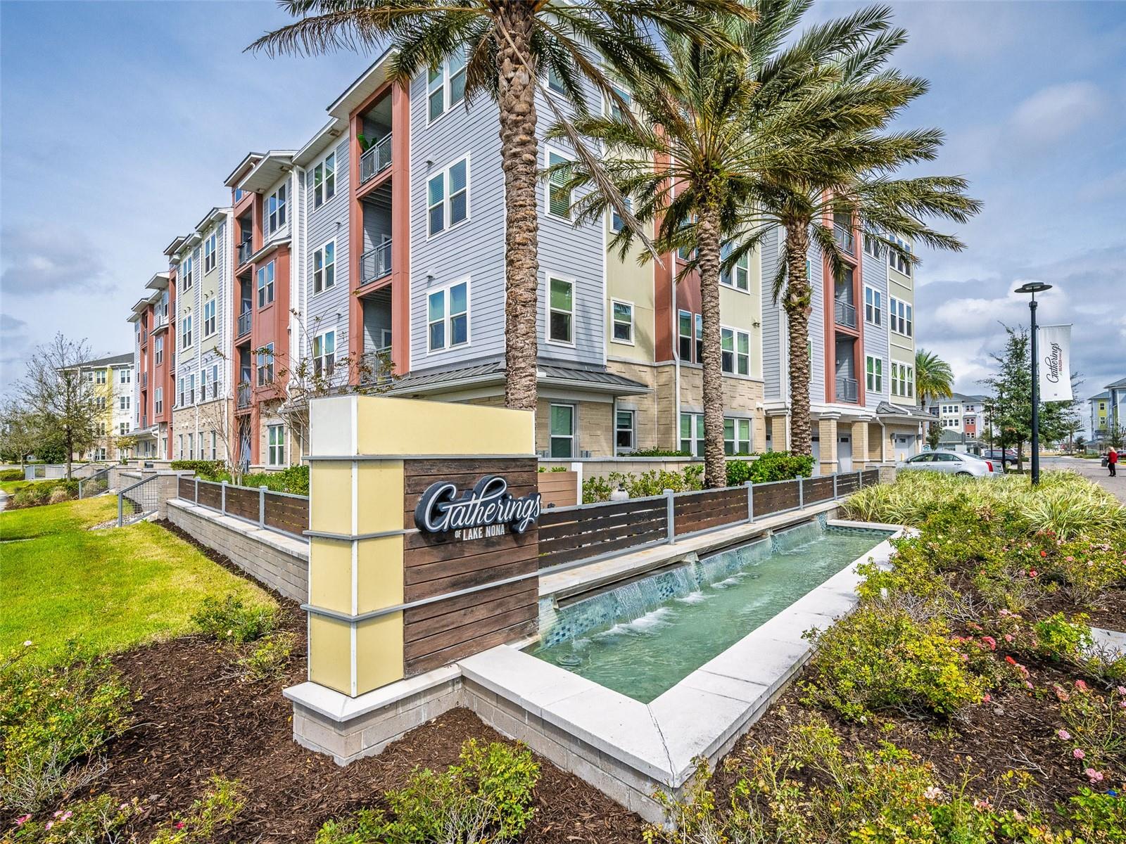 Perched on the third floor, this stunning 2-bedroom, 2-bathroom condo in Gatherings® of Lake Nona—a premier 55+ Active Adult community—offers both comfort and convenience. Enjoy the ease of a centrally located elevator, a private balcony, and a 1-car garage. The thoughtfully designed layout features a formal dining room adjacent to the spacious great room, while the kitchen boasts stainless steel Whirlpool® appliances, quartz countertops, a cozy breakfast nook, and 42” cabinetry. Stylish 6"x36” wood-look porcelain tile flows throughout the main living areas, enhancing the home’s modern appeal. The luxurious Master Suite includes a glass-enclosed shower with a built-in seat, dual vanity sinks with quartz countertops, two generous closets, and a linen closet for added storage. This vibrant community offers an array of amenities, including a fitness center, resort-style pool, bocce and pickleball courts, lakeside walking trails, an outdoor pro-turf exercise area, a clubhouse with indoor and outdoor entertainment spaces, a dog park, and fire pits—ensuring there’s always something to enjoy. Ideally situated near Orlando International Airport, Lake Nona Medical City, and Hwy 417, this home also comes with an HOA package that covers cable, high-speed internet, dwelling insurance, exterior pest control, grounds maintenance, lawn care, trash services, window cleaning, building upkeep, 24-hour elevator access with secure entry, and association management. Don’t miss the opportunity to experience the best of low-maintenance, active adult living in one of Lake Nona’s most sought-after communities!