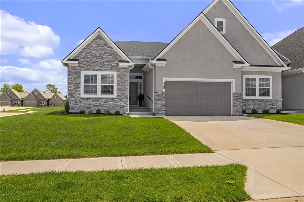 Welcome to this stunning 2 bedroom, 2 bathroom ranch style home, nestled in the beautiful Lakewood Chapel Ridge Woods Subdivision. This home offers the perfect blend of modern comfort and natural beauty. The open-concept features a stunning fireplace, abundant natural light, and seamless flow between the living, dining, and kitchen spaces, making it perfect for entertaining or family gatherings. You'll find a spacious primary suite with an en-suite bathroom, walk in closet, and laundry room. The flow to the second bedroom and bathroom is seamless. Easy access for guests to have their own space while still feeling a part of yours.  Step outside to your backyard relaxation, back patio perfect for entertaining guests or simply to enjoy amongst yourselves. The oversized two-car garage provides plenty of storage for vehicles and more. Located in a quiet and desirable neighborhood, this home offers privacy, charm, and convenience—perfect for creating lasting memories. Don’t miss out on all this neighborhood has to offer! From access to the lake, pools, all the sports courts imaginable, and golf, you'll always have the chance for an adventure to be had.