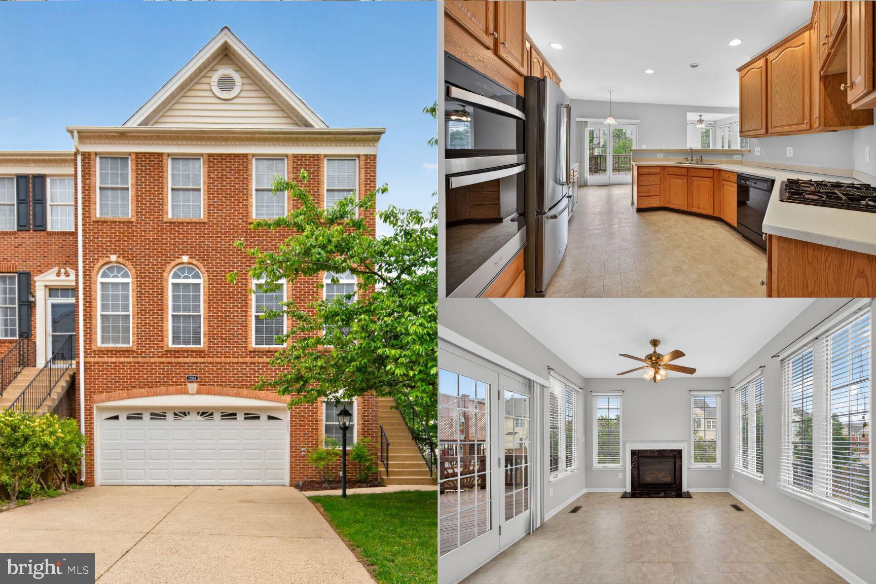 Welcome to 22524 Welborne Manor Sq, Ashburn, VA 20148. This end-unit townhome offers 2,944 finished square feet across three levels with 3 bedrooms, 2 full baths, and 2 half baths, 2-car garage with an electric vehicle charging outlet. The main level features an open living room, a spacious kitchen with ample cabinets and counter space, an eat-in dining area, and a sunroom/family room with a fireplace that opens to a large deck—perfect for everyday living and entertaining. Upstairs, the primary suite includes a sitting area, a walk-in closet, and an en-suite bath with dual sinks, a soaking tub, and a separate shower. Two additional bedrooms and a full hall bath complete the upper level. The finished walkout lower level offers flexible space for a home office, guest room, or potential 4th bedroom, along with a half bath, fenced backyard with patio access, and entry to the 2-car garage with an electric vehicle charging outlet. Conveniently located near shopping, dining, parks, and the Dulles Access Road for easy commuting. Your next chapter starts here. Come see today!