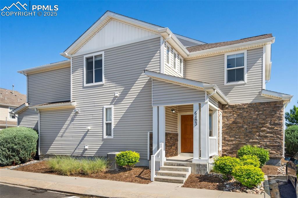 Welcome to this spacious, end-unit townhouse, offering comfort, style, and plenty of room to live life your way. With two bedrooms and three bathrooms spread out over 1,625 square feet, you’ll have the space you need without any of the extra maintenance that comes with traditional home ownership. As you step inside, you’ll notice updated touches including brand-new carpet, fresh two-tone interior paint, and new blinds on the windows. The kitchen is wide open—perfect for cooking, entertaining, or just spreading out. Wood floors give the kitchen and entryway a warm, classic feel. The main level boasts taller ceilings, providing an extra sense of openness. You’ll also find updated lighting, ceiling fans, and air conditioning to keep things breezy. The large attached two-car garage adds convenience, and yes, there’s a washer and dryer in the main-level laundry that stays, so no laundromat marathons required. Upstairs, the primary bedroom features vaulted ceilings, a large walk-in closet, and a private bathroom with a double sink vanity. The second bedroom? It also has a walk-in closet and private bathroom—no morning traffic jams here. There’s even a spacious loft, ideal for a home office, movie night, or hosting game nights that get slightly too competitive. Tucked inside a gated community that handles trash and snow removal, this home is designed for easy living. Not to mention the bonus of added security and peace of mind. It’s conveniently located near a variety of dining spots, modern fast food choices, and outdoor trails—perfect whether you’re into hiking or just saying you are. With so much space and so many updates, it’s easy to make this townhouse feel like home.