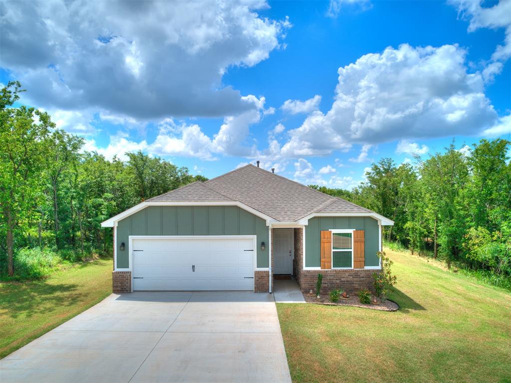 Located in the desirable Deer Creek School District, this exceptional home features an open-concept layout filled with natural light and a thoughtfully designed living space. The well-appointed kitchen with a corner pantry flows seamlessly into the living room, creating an ideal setting for both everyday living and entertaining. The relaxing master suite includes a gorgeous view into your secluded back yard, a walking closet and dual sinks as well. What really sets this property apart is the private backyard with a barrier of trees between you and neighbors that will make you feel like you have your own private get away. Additional highlights include light neutral colors throughout, a utility sink in the garage for any mess you don't want to track into your home, a well and septic which really cuts down on sewer and water cost. Welcome to your new home built in 2025.