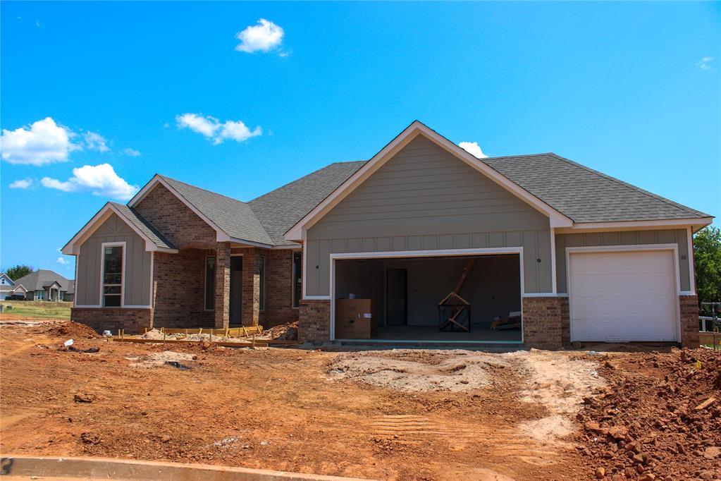 Location location location! You will love this brand new home located in beautiful Sienna Springs, just minutes from OU! The new owner will enjoy proximity to the campus, local restaurants, shopping, parks, and the many amenities Norman has to offer. The home is situated on an oversized 1/3-acre lot that backs to a greenbelt. And while it is currently under construction, you can already see just how lovely the finished product will be.  The beautiful 4 bed 2 bath home offers modern finishes in an open-concept layout. The great room features abundant natural light, wood-look tile flooring, and a modern electric fireplace with a beautiful wood mantle. The kitchen is perfect for everyday living and entertaining with ceiling-height cabinetry, quartz countertops, a functional center island, gas range, beautiful hood vent, and a spacious pantry. The primary suite offers a private retreat with a large walk-in closet, beautiful tiled shower, and jetted tub. Three additional bedrooms provide flexibility for family, guests, a home office, or hobbies. The covered back patio will be the perfect place to relax or barbecue with friends. And the spacious 3 car garage offers a unique rear door feature that gives you dual access from the front and back of the home. **Please do not enter the property without your real estate agent**