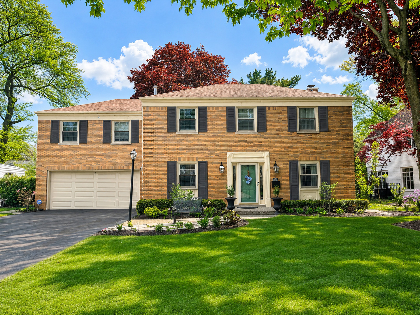 Welcome to this updated and move-in ready all brick Colonial in the highly desirable 60203 neighborhood of Skevanston! This home's scale will surprise you with expansive room sizes, great light, and lovely finishes! The center entry brings you to a large foyer with a curved staircase that leads to the 2nd floor with 4 bedrooms and 3 full bathrooms! The kitchen has been updated with white cabinets, granite counters, center island with seating (included), stainless steel appliances (all new since 2022), and a pantry closet. The oversized living room has a newly lined and functional fireplace and south facing windows that let the light pour in. The dining room can fit a huge table (10+ people easily!) and sideboard/hutches. There is a family room/sunroom on the main level with 3 walls of windows that overlook the spacious and fenced-in back yard. The 2nd level features 4 big bedrooms and 3 full bathrooms (2 of which were just fully renovated in 2025)! The primary suite is a generous size to say the lease, has 2 closets and an en-suite bathroom with walk-in shower, and a door to the rooftop terrace. The other 3 bedrooms are all spacious, and the 4th bedroom is en-suite with a new bathroom. The lower level was fully renovated and features a new staircase, drain-tile and sump pump system, new windows with egress, large recreation room, separate laundry room, utility/storage room, and a bonus room that is great for an exercise room or studio! Roof, windows (Pella), furnace, A/C, hot water heater were replaced in the last ~5-11 years. This home is positioned on a quiet tree-lined street, close to Central Park, and is ready to be your next home!