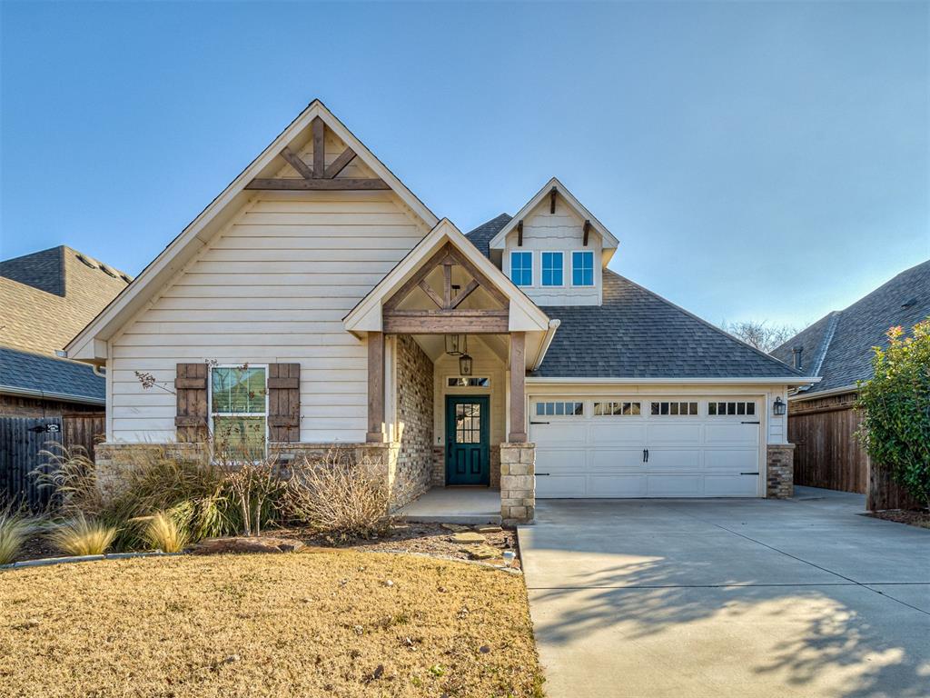 Welcome home to this beautifully designed 3-bedroom, 2.1-bath, 2,061 sq ft residence in the highly sought-after Monarch Ridge addition within the Deer Creek School District. Built in 2020, this modern one-level home offers a perfect blend of style, comfort, and functionality.The open-concept layout features light-filled living spaces, a cozy gas log fireplace, and elegant finishes throughout. The chef’s kitchen includes a large center island, stainless steel appliances, custom cabinetry, and a spacious dining area ideal for gatherings. A dedicated flex room with sliding barn doors offers endless possibilities as a game room, playroom, or home study. The split-bedroom floor plan enhances privacy, and the primary suite includes a spa-like bath with dual vanities, a soaking tub, a walk-in shower, and an oversized walk-in closet.Additional highlights include a covered back patio for outdoor enjoyment, a fully fenced backyard, a storm shelter located in the garage floor, and a two-car attached garage.Conveniently located near shopping, dining, and major highways, this home offers both comfort and convenience in a beautiful community.