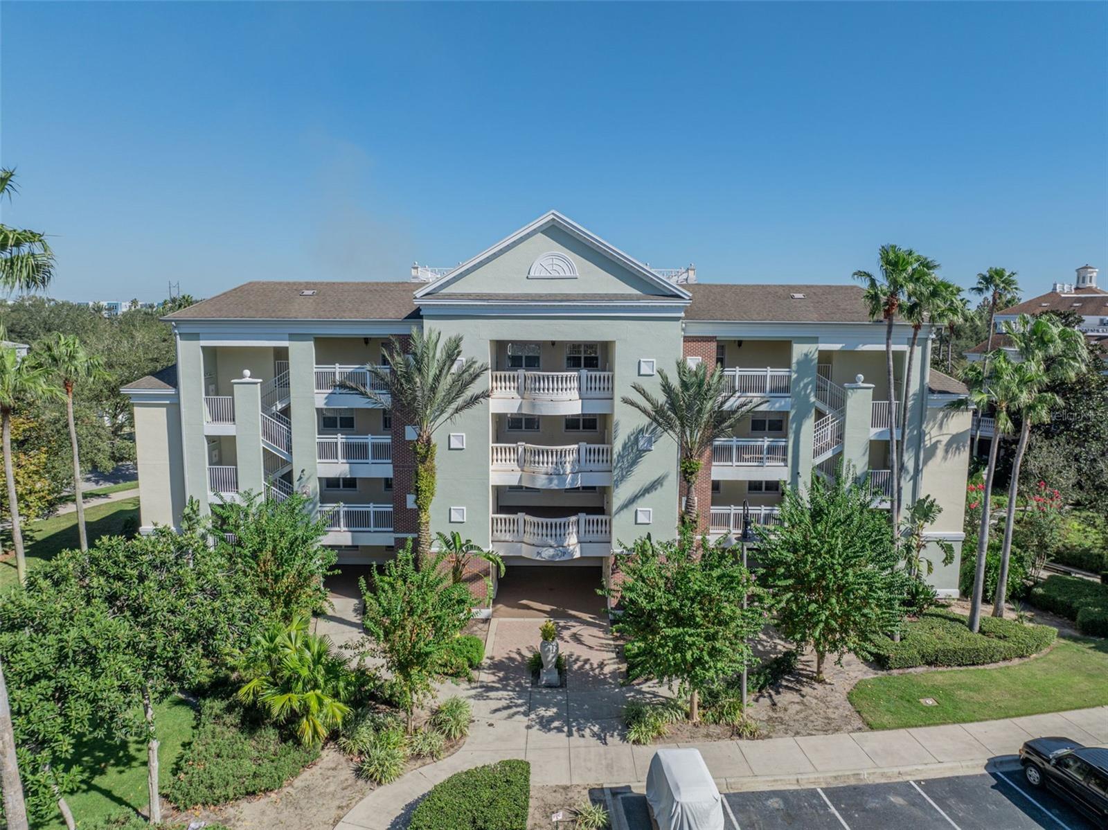 Seller motivated. This fully furnished, move-in-ready condo in the guard-gated Reunion Resort and Golf Club offers abundant natural light and premium park views. With three bedrooms and three bathrooms, the open floor plan features tray ceilings and beautifully decorated ensuite bedrooms. The kitchen is equipped with granite countertops, 42-inch cabinets, and cooking/serving ware, flowing seamlessly into the spacious living area, which opens to a private patio through large sliding glass doors. Residents and guests of Reunion Resort enjoy world-class amenities, including multiple pools, spas, fitness centers, playgrounds, dog parks, and signature golf courses by Nicklaus, Palmer, and Watson. The resort also offers a variety of dining options, a water park with a lazy river, and activities for all ages, with its proximity to Walt Disney World (just 6 miles away), championship golf courses, and shopping, making it a prime location. This condo is ideal as a permanent residence, second home, or short-term vacation rental. With no detail overlooked and no carpet in the entire unit, it’s a rare opportunity to own a turnkey, magazine-worthy property. The oversized patio offers stunning views, and the condo is steps away from the water park.  Don’t miss out on this exceptional opportunity—schedule your private showing today!