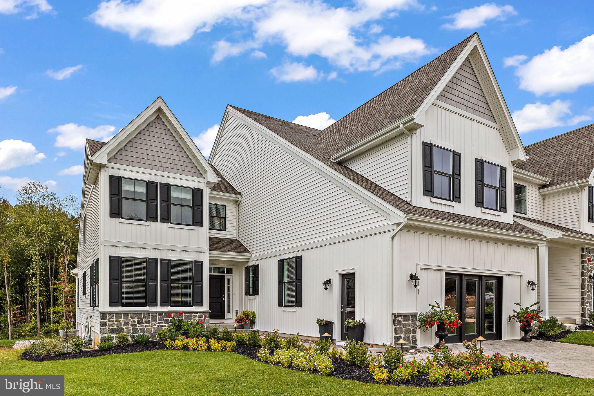 The very popular Wyeth on homesite #15 at Briarcreek North is an end unit offering 3 Bedrooms, 2.5 Baths, Screened Porch, full basement and a 2 car Garage. Enjoy the convenience of a first floor Owner's Suite with two walk-in closets and a luxurious Owner's Bath. The Second Floor guest space includes 2 large Bedrooms and a bathroom. The gourmet Kitchen boasts upgraded island cabinets, quartz countertop, stainless steel appliances and chimney hood. There is luxury vinyl plank flooring throughout most of the first floor and a fireplace in the Great Room and so much more. Briarcreek North is located central to numerous points of interests such as Main St. in Newark, Fair Hill Natural Area and minutes from I-95, DE Rt. 7 and Routes 1 in DE and MD. *See Sales Manager for details. Sample photos shown.