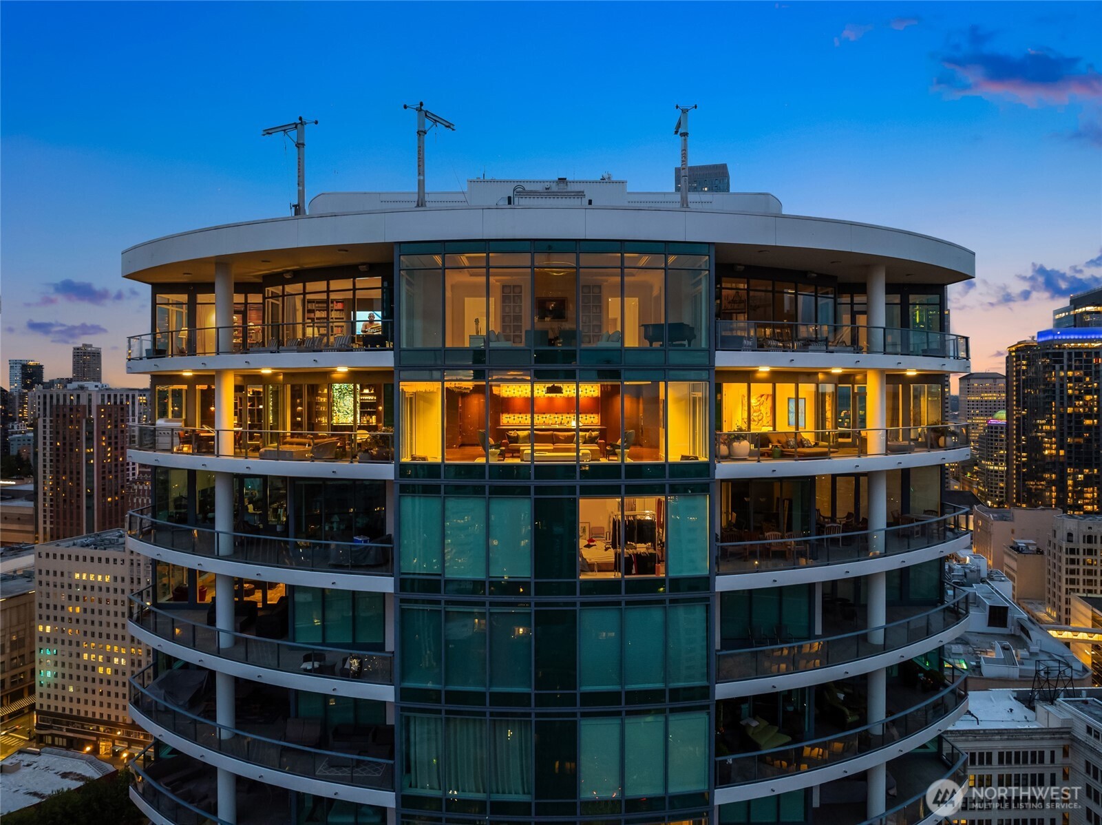 Experience rarefied living in this masterfully reimagined Escala penthouse, only for the most discerning tastes. Commanding half of the 30th flr, this extraordinary home offers 180-degree panoramas of Elliott Bay, the Olympics & captivating cityscape. Enter a private vestibule into a sanctuary of impeccable craftsmanship, where plaster relief walls, handmade Moroccan tiles impress. Primary suite stuns with an Ipe-clad walk-in shower, while a hidden butler's pantry serves the chef's kitchen. Entertaining spaces flow seamlessly, all elevated by the building's world-class amenities including 24-hr concierge. Four premium parking spaces complete this rare offering.