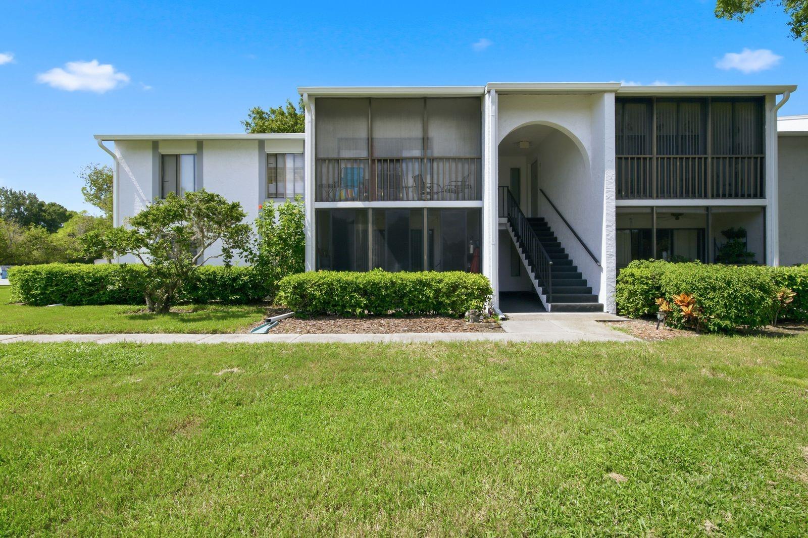 FULLY UPDATED GROUND LEVEL MOVE-IN READY WATERVIEW CONDO!!! This two bedroom, two bath condo with spacious in-unit laundry has updated kitchen, baths and luxury plank vinyl flooring! The primary bedroom has a private bath and large walk-in closet. The second bedroom has double closets for maximum storage. Enjoy your morning coffee from the patio while taking in the sunrise over the pond. Centrally located with easy access to Tampa, St. Petersburg and Clearwater. With the HVAC 2022 and the water heater 2023 you have nothing to do but MOVE IN! Enjoy an active community with a clubhouse, tennis/pickleball, pool (heated and cooled), hot tub, shuffleboard!