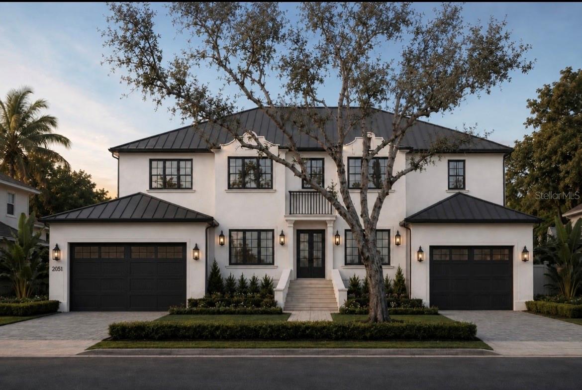 Under Construction. Introducing The Venetian Cape Dutch, an exceptional new waterfront estate by Reside Homes LLC, located in the highly sought-after Venetian Isles. Perfectly positioned on 90 feet of Tampa Bay waterfront, this architectural masterpiece showcases breathtaking views of Tampa Bay and the downtown St. Petersburg skyline while offering the finest in luxury coastal living.Built at 12.5 ft elevation with hurricane-rated block construction, this residence delivers both peace of mind and uncompromising style.  Within this residence you will find 5712 sqft of living space featuring 5 bed, 5 baths & 2 half baths. The open-concept floor plan offers soaring 12 ft ceilings on the main level, 10 ft ceilings on second level, abundant of natural light, first floor guest suite, executive study and a second floor loft/media room.   The chef's kitchen is appointed with premium Monogram, Bertazzoni, and Avallon and panel-ready appliances, quartz countertops, Bulter’s Pantry and a breakfast room with access to the outdoor terrace.  The kitchen flows seamlessly into open concept dining and living spaces centered around a gas fireplace with expansive sliding doors to the terrace. Designed for relaxation and entertaining this home offers over 1,150 sqft of covered waterfront terraces on two levels ideal for sunset cocktails and dining on the water.  The main-level outdoor living terrace features a wood-burning fireplace, outdoor kitchen and overlooks the saltwater, gas-heated 12' x 28' pool/spa. Lush landscaping creates a tropical retreat in your coastal oasis while you enjoy peace of mind with the newly installed seawall.  The luxurious primary suite has an expansive bath with free-standing soaking tub, dual shower heads, double vanities, walk-in closet with custom cabinetry and direct access to the terrace with Tampa Bay, downtown St. Petersburg and sunset views. Additionally on the second floor is a spacious entertainment loft with wine refrigerator and custom shelving.  The Venetian Cape Dutch was designed with two garages with 14-foot ceilings which is ideal for car lifts and storage  Additional luxury amenities include; whole-house water filtration and softening system, integrated audio, automated irrigation/drip system, whole house generator, pre-wiring for security cameras and automated window shades.  Custom cabinetry, built-ins, and millwork all provide a personalized touch while dual laundry rooms (one on each floor) provide the ultimate convenience. Energy-efficient features include a thermal reflective metal roof, closed-cell foam roof insulation, whole-home encapsulated insulation, smart HVAC systems, LED lighting, weather-wise irrigation, natural gas pool heater, and low-voltage landscape lighting and insulated and impact-rated windows and doors.  Combining timeless Cape Dutch architecture, superior craftsmanship, and one of St. Petersburg's most desirable waterfront locations, The Venetian Cape Dutch presents an extraordinary opportunity to own a luxury residence designed for generations of coastal living.  Located just minutes from downtown St Petersburg, enjoy easy access to waterfront parks, award-wining dining, museums, shopping, and a walkable urban lifestyle.   Reside Homes LLC is a premier Custom Home Builder with years of experience in the luxury home building industry.  They are a full service residential construction and design firm with current construction projects in Venetian Isles, Old Historic Northeast and Snell Isles.