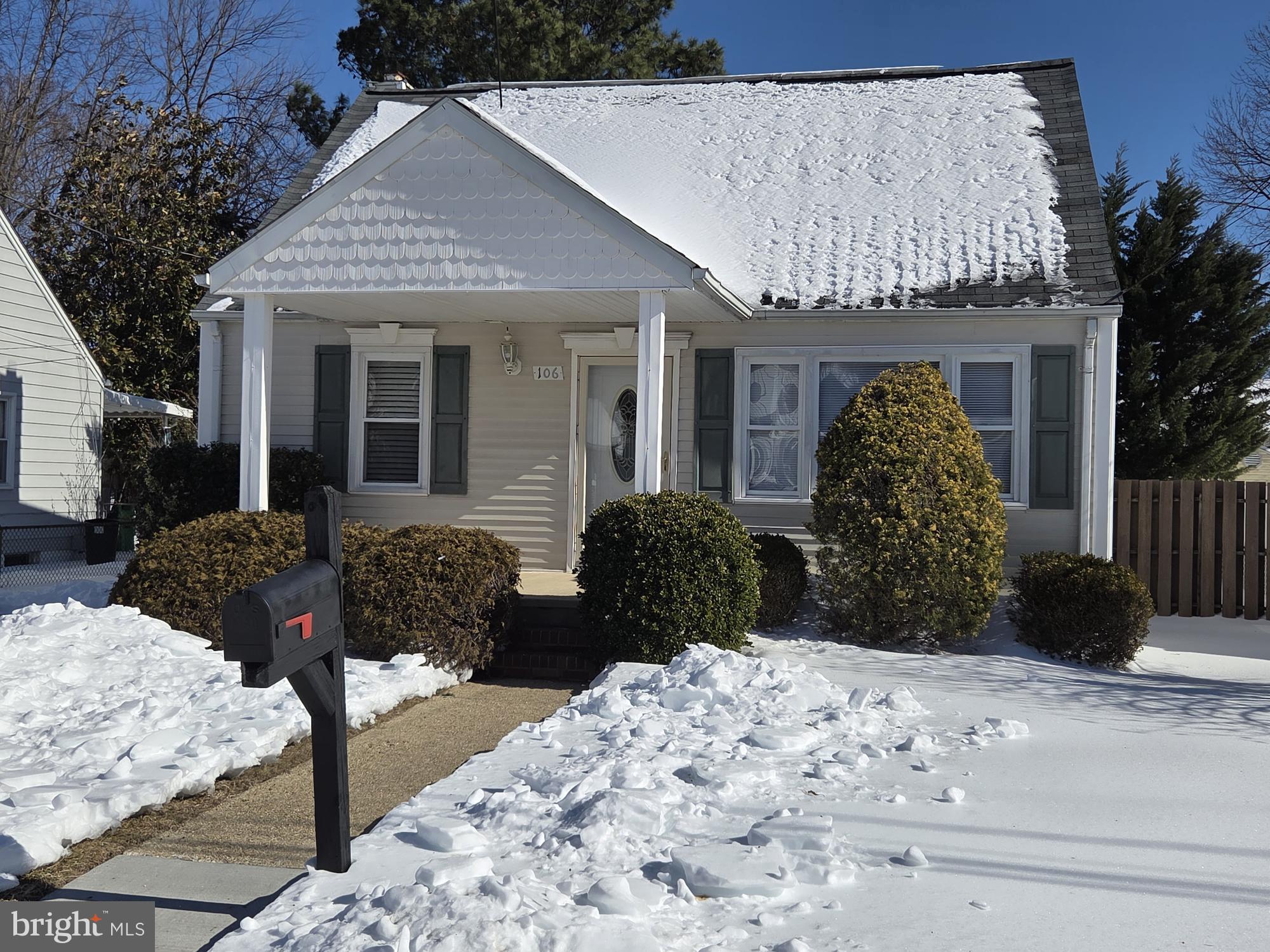 This is your opportunity to own in Ferndale Farms.  Cape Cod style home has 3 levels of living space and sits on a spacious lot.  An eat-in kitchen offers plenty of storage. The bright living room showcases refinished hardwood floors.   From the dining/kitchen combo a slider leads to the deck where you can enjoy your morning coffee or an afternoon cookout. The main level bedroom ensuite includes a walk in cedar closet. Upstairs, 3 additional bedrooms are joined by a full bathroom. The full basement could be an in-law or au pair suite with a separate entrance in the rear.  Currently, it is separated into a family room with brand new carpet, an additional storage room,  and a full bathroom with  marble flooring.  There is also a separate laundry room with washer and dryer.  Features include hardwood floors and custom blinds, built-ins, recessed lighting, track lighting and a fenced backyard.  HVAC installed 3 years ago and roof redone 6 years ago with new gutters and downspouts.  Seller is offering a home warranty. Convenient location near schools, parks, local stores and major roadways. And just minutes from Fort Meade, Baltimore, Washington D.C., BWI, & Annapolis. Make 106 Vista Ave. Home Sweet Home!