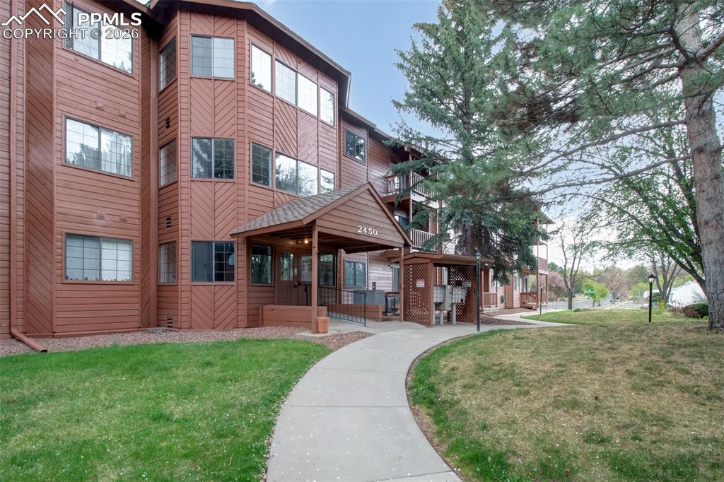 Welcome to this beautifully maintained condo in a peaceful 55+ community, designed for easy, low-maintenance living. This inviting, rarely available 2-bedroom, 2-bath home features a bright and open layout with spacious living and dining areas, perfect for both relaxing and entertaining. The third-floor location offers convenient elevator access, combining comfort, accessibility, and a true sense of connection in a peaceful setting.Enjoy not one, but two private decks, perfect for your morning coffee or unwinding in the evening. Both overlook the beautifully landscaped courtyard and views of the mountain range—a serene setting that truly sets this home apart.The primary suite offers generous space, a walk-in closet, and an en-suite bath, while the second bedroom with its own private deck is ideal for guests, hobbies, or a home office. Additional highlights include in-unit laundry and a detached garage for added convenience and storage.At the heart of the community is a welcoming clubhouse featuring a stunning moss rock fireplace, a large gathering area for social events, meetings, and get-togethers, plus an attached kitchen—making it easy to host and build lasting connections.Residents truly value the strong sense of community here, with opportunities to socialize, meet neighbors, and enjoy a friendly environment, all while maintaining privacy and tranquility. Residents appreciate the quiet, well-kept environment and the pet-free community.If you’re seeking comfort, convenience, and a tranquil setting, this charming condo is a must-see!Welcome to easy, low-maintenance living in this inviting 55+ community! This well-maintained 2-bedroom, 2-bath home features a bright, open layout with spacious living and dining areas—perfect for both everyday living and effortless entertaining. Step outside to two private decks overlooking the beautifully landscaped courtyard, creating a serene, park-like backdrop for morning coffee or evening relaxation.The generous primary suite includes a walk-in closet and private bath, while the second bedroom is ideal for guests, hobbies, or a home office. Additional highlights include in-unit laundry and a detached garage for secure parking and extra storage.At the heart of the community, a welcoming clubhouse features a stunning moss rock fireplace, a large gathering area for social events and meetings, and an attached kitchen—perfect for hosting and connecting with neighbors. Residents enjoy a strong sense of community with opportunities to engage while still maintaining privacy and tranquility.The pet-free environment helps preserve a clean, quiet, and low-allergen lifestyle.If you’re looking for comfort, convenience, and a warm, connected community—this one truly stands out!