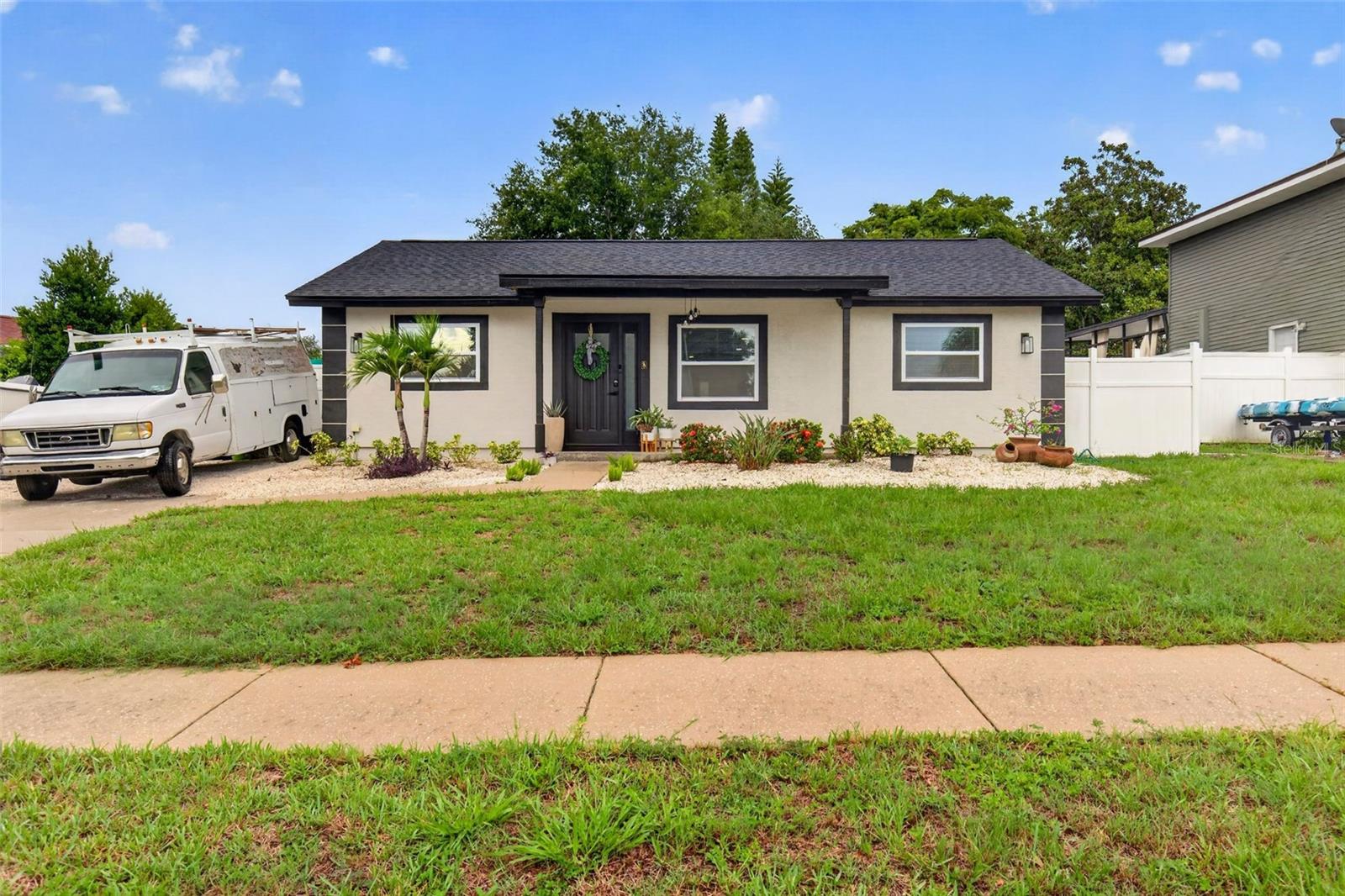 Welcome to this stunning 3-bedroom, 2-bathroom pool home located at 1435 Burning Tree Road. As you step inside, you'll notice the tasteful updates and attention to detail throughout. This property has been completely upgraded to include, new roof, new HVAC system and duct work, windows, complete drip and sprinkler system laid with St. Augustine sod landscaping, and offers an array of desirable features like cordless blinds and Bluetooth stereo in both bathrooms to name a couple. The kitchen is sure to impress with its sleek high end quartz countertops, providing ample space for meal preparation and entertaining guests along with a separate wet bar. With two spacious living room, dining room areas or office space whichever you choose there is plenty of room for relaxation and gathering with friends and loved ones. The convenience of an interior laundry room and spacious pantry adds to the functionality of this home. Situated one block North off of Klosterman Road nearby Innisbrook championship golf course this property offers privacy and plenty of outdoor space in a quiet well maintained community. You'll find an extended crushed shell driveway perfect for parking extra vehicles or toys. Additionally, there is an outdoor storage space attached to the home providing ample space for additional storage or pool equipment. The interior features luxury vinyl plank flooring throughout, offering both durability and style. The bathrooms are beautifully tiled and feature glass-enclosed showers with Bluetooth fans to enjoy a good tune while utilizing this space. The primary bedroom is generously sized, providing a peaceful retreat at the end of the day. Cordless blinds adorn all windows throughout adding a touch of elegance while allowing for easy light control. Conveniently located near Downtown Tarpon Springs, this property offers easy access to a variety of award winning dining, shopping, hospitals and entertainment options, nearby aquarium, boat docks and marinas and the Pinellas Trail. It is also in close proximity to nearby beaches, Tarpon Springs Sponge Docks and a community park  Roof 2024, HVAC 2023 Water heater 2023