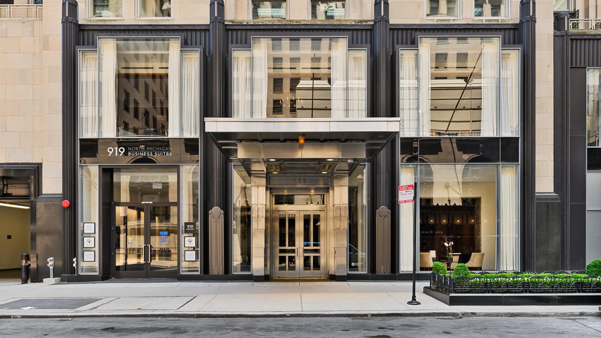 Full floor Art Deco masterpiece pays homage to the 1929 built Palmolive Building with no details overlooked. This full floor renovation by Liederbach & Graham Architects, designed by Steven Gambrel includes private elevator foyer, (3) bedrooms, sitting room plus library with adjacent office. Caretti Terrazzo floor in main foyer. French Oak-Parquet de Versailles flooring throughout main living areas. Salon features opal glass fireplace mantel. Stunning millwork including shelving and glass cabinets for artwork and books throughout. The kitchen showcases an Officine Gullo Range complimented by Sub-Zero & Miele appliances with expansive eat in dining table and bench overlooking Lake Michigan and Oak Street Beach. Primary bathroom on point with Calacatta and Belgium black marbles. Home features (3) fireplaces including one in red leather wrapped library. Primary walk-in closet featured in Architectural Digest boasts natural light via window seats, bleached walnut custom cabinetry with leather-topped, double-sided chest of drawers. Home features electronic blinds throughout. There are (4) garage spots included with (2) more available.