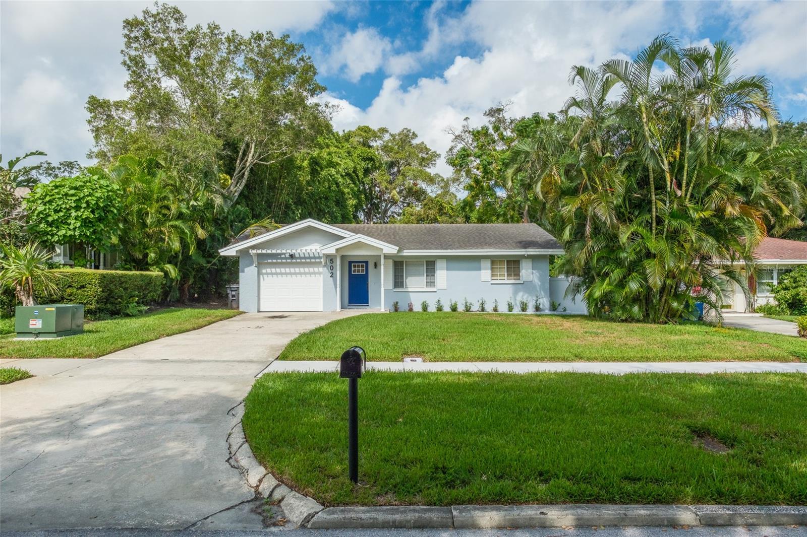TOTALLY RENOVATED AND TRULY MOVE-IN READY! 100% remodeled 2-bedroom, 2 bath home in the community of Country Club Estates just two blocks from the Clearwater Country Club and only 5 miles from fabulous Clearwater Beach! NEW ROOF MAY 2026! Over 950 sq.ft with gorgeous newer flooring throughout, bathrooms recently renovated, fresh interior/exterior paint, fabulous, reimagined kitchen and 2 years-new appliances including washer and dryer! Window coverings provided. Enormous backyard and oversized one car garage. Fresh insulation has been blown into the attic space for ultimate energy efficiency and lower utility bills. The home is located on a quiet dead-end street in the heart of Clearwater... 10 minutes to gorgeous Gulf beaches, 10 minutes to charming downtown Dunedin and so much more! Tremendous opportunity to move into a magnificently remodeled home!