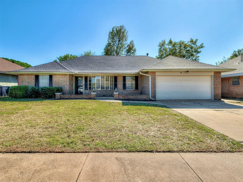 Beautifully renovated 3-bedroom, 2.5-bath home featuring two spacious living areas and upgrades throughout! Step inside to find fresh interior paint, brand-new wood-look tile flooring throughout the main living areas, new carpet in the bedrooms, and updated light fixtures throughout. The inviting main living room features vaulted ceilings, a cozy fireplace, custom built-ins, and large windows that fill the space with natural light. The beautifully updated kitchen offers quartz countertops, a stylish new backsplash, and brand-new stainless steel appliances. All bathrooms have been completely renovated with modern finishes and quartz countertops. Outside, enjoy a spacious, fully fenced backyard and a large covered back patio, perfect for relaxing or entertaining. Additional highlights include a two-car garage with a tornado shelter for added peace of mind. With its spacious layout, modern updates, and thoughtful features, this move-in-ready home is one you won’t want to miss!