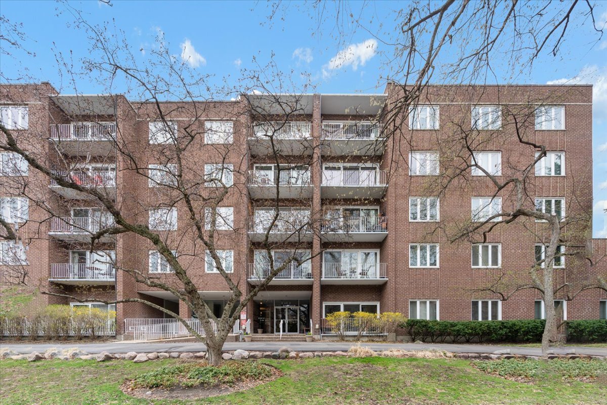 Rarely available 3 bedroom 2 bathroom corner unit just steps to downtown Evanston in a boutique elevator building! Spacious and well - updated, this unit features a sprawling layout with lovely entryway and very open and welcoming living room / dining room which has sliding doors out to your private balcony! New flooring throughout as well as recessed lighting and ceiling fans in the bedrooms. Kitchen has been updated to fit today's modern style - white shaker cabinetry w/ under cabinet lighting, subway tile backsplash, quartz countertops and SS appliances. All three bedrooms are very spacious but the primary is oversized w/ multiple closets and en suite bath. Bedrooms have new carpet and entire unit has been freshly painted. This unit features treetop views and is very quiet and peaceful. Free laundry is on all floors. Also included is a storage unit and attached garage parking space. The space feels larger than a lot of single family homes - great opportunity if you are looking to downsize and live in  a very intimate and well run building! Conveniently located near everything Evanston has to offer, the Rose Garden, public transportation, coffee shops, restaurants, shopping, grocery stores and more. Pets welcome, but no rentals allowed.