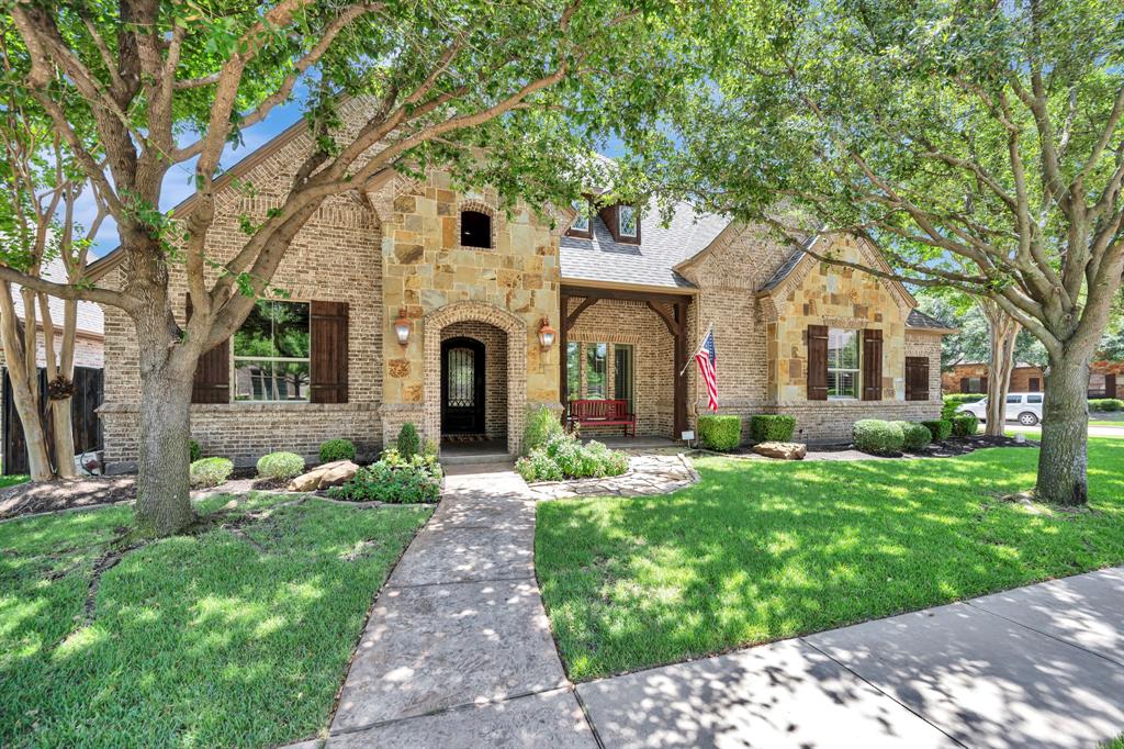 *Stunning, Updated 4,000+ SF Custom Home with Pool, Zoned for Keller ISD & Keller High, Ready Just-in-Time for the New School Year!**Notable Updates: approx. HVAC 2025, Tankless HWH 2024, Kitchen 2023, Roof 2022*  Nestled on a serene corner lot in far north North Richland Hills, this exceptional 4 bedroom, 4 bath home blends luxury, sophistication, and comfort. A 3 car garage, expansive living spaces, and resort-style outdoor amenities make this home truly special.Step inside to an open floor plan enhanced by plantation shutters throughout. The formal dining room, butler’s pantry, and wine closet are perfect for entertaining, while the private office with custom built-ins offers an ideal workspace. The spacious living area flows seamlessly into the kitchen, dining, and breakfast spaces.All four bedrooms are on the first floor, with three featuring ensuite baths. The spacious primary suite offers a bay window and a luxurious bath with a modern soaking tub, separate shower with dual shower heads, double vanities, abundant storage, and a custom walk-in closet.The updated gourmet kitchen features quartz countertops, a farmhouse sink, gas cooktop, double ovens, stainless steel appliances, a large island with prep sink, and a walk-in pantry.Upstairs you’ll find a massive game room with window seats, media storage, and walk-in attic access.Outside, enjoy a refreshing pool with water slide, water feature, plus a covered patio with a gas fireplace and built-in grill, perfect for year-round entertaining. The landscaped yard with irrigation and large covered front porch complete this exceptional property.This home offers the perfect blend of luxury, comfort, and everyday functionality.