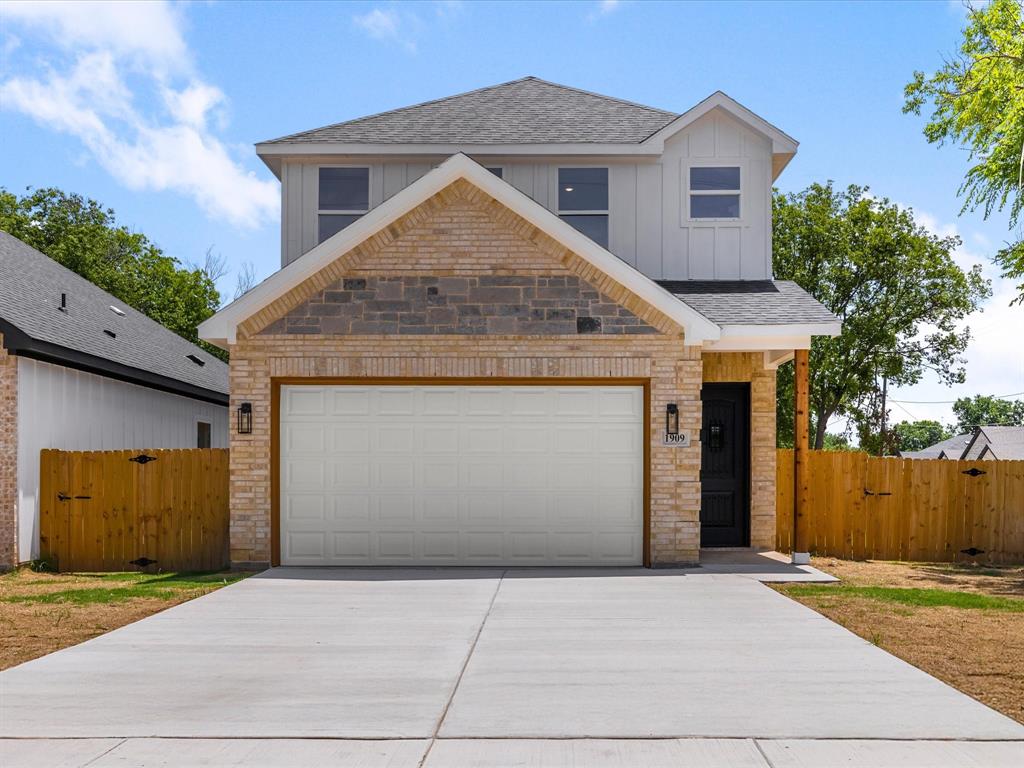 Brand New Home! Experience the perfect blend of elegance and modern construction. 4 Bed 2.5 Bath and a home office! Home features a brick and stone front elevation, fully fenced and situated on a CORNER LOT! Walk in through the foyer and into the accent wall and fireplace in the living room. The heart of the home, the kitchen, a chef's dream with it's stylish chandelier, stainless steel appliances, elegant backsplash and cabinets. Master bedroom features a large walk-in closet, master bath features double sinks. Upstairs you will find additional 3 bedrooms + office space with lots of natural light flowing in. Home is ready for its new owners. Minutes from Texas Wesleyan Private University, highways and retail. Come and check it out!