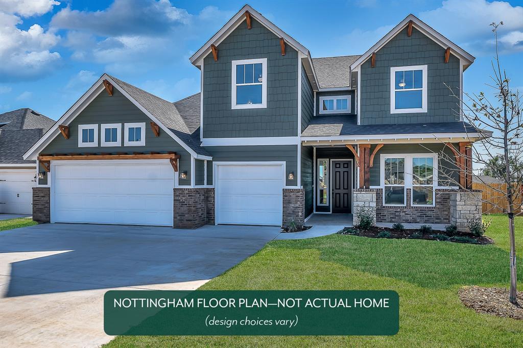 The large windows spanning the back of the living room and breakfast area provide a view of a spacious covered patio, perfect for enjoying the outdoors. The kitchen is equipped with quartz countertops, a walk-in pantry, and built-in appliances, including a gas range. The main living areas and the study feature durable hard surface flooring. A fireplace adds a cozy touch for relaxing evenings at home. Upstairs, you'll find an oversized landing, a full bathroom, and two additional bedrooms. The three-car garage is a valuable bonus.Energy efficiency is guaranteed through our partnership with Environments for Living, ensuring predictable heating and cooling costs with potential reimbursement if usage exceeds expectations. With our Your Way incentive, you can enhance your home with options like a storm shelter, full home blinds, or apply the credit toward closing costs or interest rate buy-downs.Red Canyon Ranch features scenic views, rolling hills, a playground, and peaceful walking trails surrounded by Norman's unique landscape. Residents of Red Canyon Ranch love the convenient location close to the University of Oklahoma and I-35. Included features:* Peace-of- mind warranties* 10-year structural warranty*Guaranteed heating and cooling usage on most Ideal Homes*Fully landscaped front & backyard*Full Guttering*Fully fenced backyard.Floorplan may differ slightly from completed home.