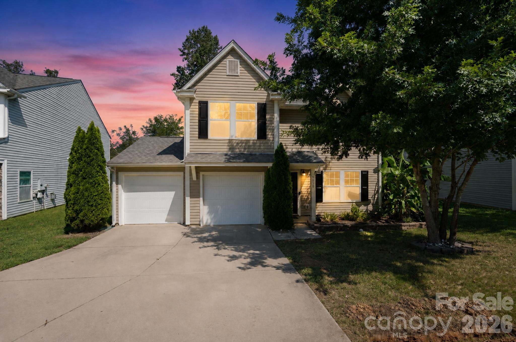Charming two-story home offering 3 bedrooms, 2.5 baths, and fresh interior paint throughout. The open-concept main level features wood-look flooring, a bright living area with a ceiling fan, and a gourmet kitchen boasting rich wood cabinetry, granite countertops, a large center island, and stainless steel appliances. Upstairs, generously sized bedrooms provide comfortable retreats, while the bathrooms offer granite countertops and classic finishes. Step outside to a private deck, perfect for relaxing or entertaining surrounded by mature trees. With its functional layout and inviting spaces, this home is ready to welcome its next owner.