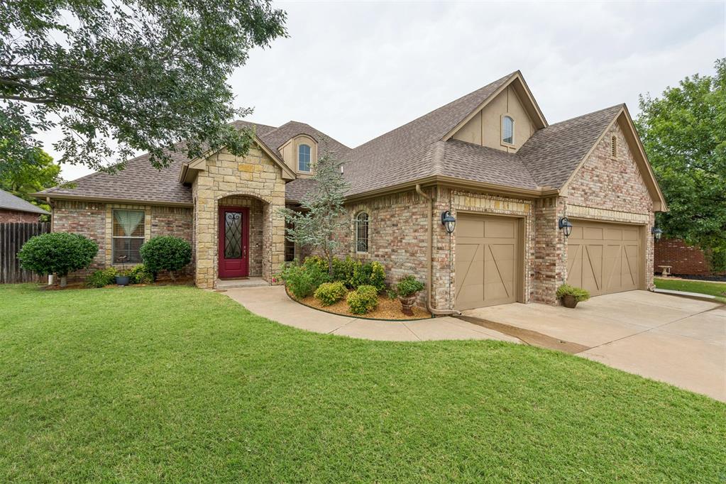 Stunning—this beautiful home is conveniently located in the highly desirable, gated community of Lone Oak Park. Offering the perfect blend of modern luxury and functional design, this stunner is packed with premium upgrades and a unique floorplan you will love. Step inside and you are greeted by a large, bright flex-space perfectly suited for a formal dining room, second living area, or a home office. The expansive main living room features a majestic stone fireplace, beautiful wood floors, and spectacular custom woodwork that flows seamlessly into the gourmet kitchen. The bright kitchen offers an abundance of custom cabinetry, granite countertops, a gas stovetop, stainless steel appliances, walk in pantry, and large dining area.  The oversized master bedroom serves as a private retreat, featuring a unique secondary sitting area with endless possibilities (perfect for a nursery, office, reading nook, or exercise space) and a spa-like en-suite bath.  The east wing offers two more bedrooms and full bath with private vanities.  Upstairs offers a massive 4th bedroom or bonus room complete with its own full bathroom—perfect for a teen suite, guest quarters, or a media room.  Welcome home!!!