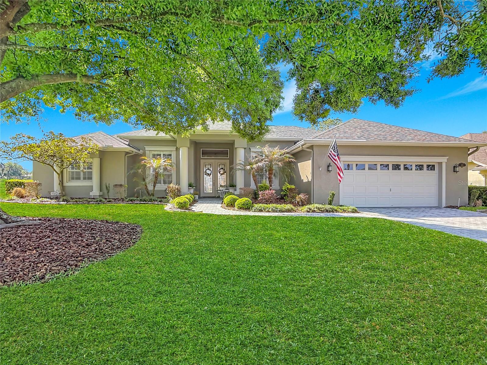 Welcome to this exquisite and meticulously maintained executive home with a POOL and sweeping views of the 7th hole at EAGLEBROOKE Golf Course. This highly sought after, gated community (with 24 hour guard) is designed for refined living and elegance.  Built by Hulbert Homes, this custom home features 4 bedrooms, 2 full baths, a split plan, 10 ft ceilings, crown moulding, solid surface counters, custom window treatments and gorgeous engineered wood flooring. A large oversized primary suite allows extra space for a sitting area, and a spacious spa-like, en-suite bath with soaking tub, dual vanities and a walk in shower.   Sliders from the primary bedroom, as well as 2 other sets of sliders, open to a beautiful screened, pavered, patio and sparkling POOL. You can entertain royally on this enormous patio, (with pool bath access) and admire the tranquil views, ambiance, and privacy of the golf course---no rear neighbors!! The kitchen features wood cabinets, solid surface counters and a pass-thru to the lanai for gracious entertaining.  Enjoy peace & quite as this home is tucked very near the end of Osprey Landing and the Way only leads to a small cul de sac. Roof approx 7 years old, pool recently resurfaced,  exterior garage pedestrian door and exterior door to pool bath replaced with composite doors, and the garage is OVERSIZED with extra space for a workshop area.  All pictures with furniture taken while home was still occupied.The Club at Eaglebrooke Restaurant and the Golf Course are open to the public, for membership information and use of other amenities, visit the Club office. The CDD fee is ALREADY included in the county property tax figure.
