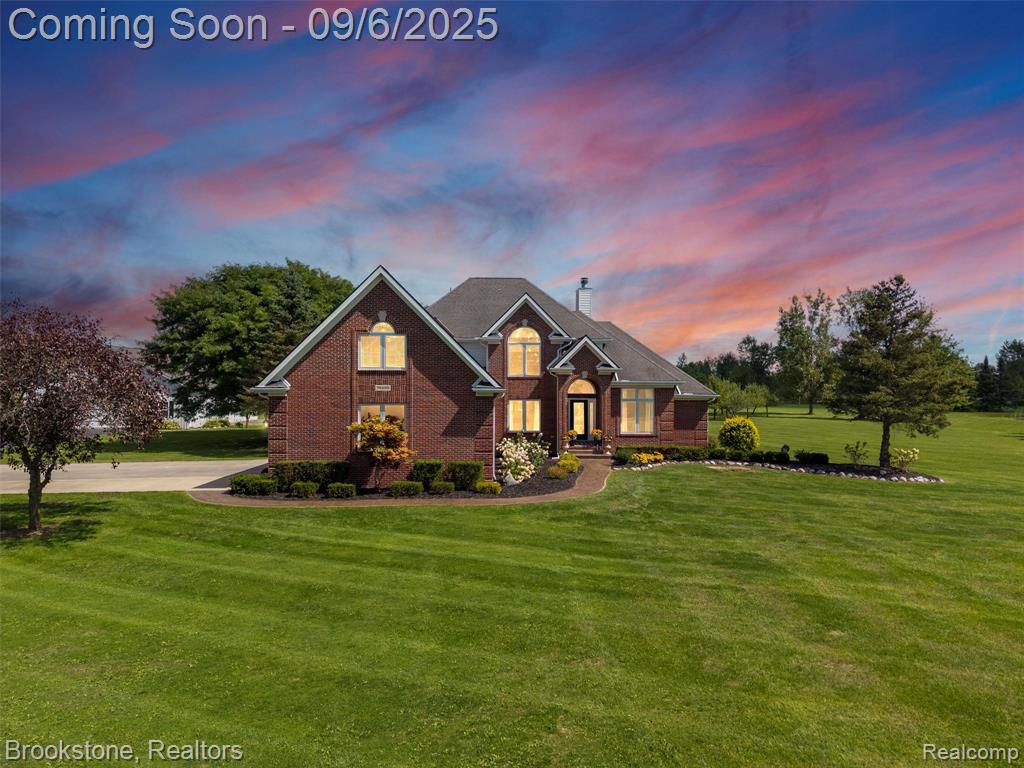 Welcome home to this rare gem in the award-winning Armada School District! Set on over 16 acres, this custom-built 4-bedroom, 3.5-bath estate offers over 3,600 square feet of thoughtfully designed living space, perfect for those seeking privacy and elegance.
Step inside the great room where soaring 17-foot ceilings, a built-in bookcase, and expansive windows fill the home with natural light and stunning views. The heart of the home is the remodeled kitchen, featuring Berwyn Cambria quartz countertops, KraftMaid Vantage cabinetry, and a functional layout perfect for everyday living or entertaining.
The home features new wood flooring throughout, along with two beautifully and freshly updated full baths. The primary suite offers a private bath and generous walk-in closet. A finished basement with a full kitchen and full bathroom adds versatility for guests, entertaining, or multi-generational living.
Outside, you’ll find two impressive barns (44x62 and 26x32), a welcoming outdoor gas fireplace, and apple and pear trees that add charm to the property’s landscape. The geothermal heating and cooling system offers year-round efficiency, making this home as practical as it is beautiful.
This property is a rare find—a custom-built retreat with luxury finishes, acreage, and endless possibilities