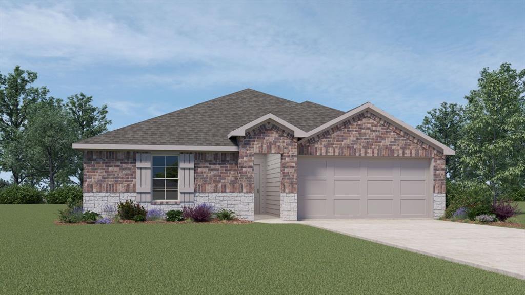 Bellevue — 3 bed | 2 bath | 1414 sq ftDiscover the Bellevue plan, one of our new homes in Castlebrook Crossing in Yukon. With 3 bedrooms, 2 bathrooms, and 1414 square feet, this home offers space and comfort. Secondary bedrooms are thoughtfully placed near the entry, leading you into the open-concept living spaces. The kitchen showcases shaker-style cabinets, stainless steel appliances, a pantry, and a central island with sink and dishwasher. At the back, the primary suite provides privacy with an adjoining bath and a generous walk-in closet. This home includes our Home Is Connected® smart home package — featuring a camera doorbell, control panel, Kwikset® keypad lock, and smart switches. It also comes with a fully sodded yard and a front landscaping package for added curb appeal. This design blends function and style, making it perfect for families searching for new homes in Oklahoma City.