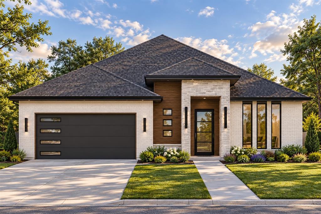For a limited time, builder offering up to $7500 toward options or closing costs! The modern design of this Aspen Plan blends seamlessly with elegant interior design! Located within Edmond’s beautiful gated community of Cross Timbers. From the moment you enter, the home welcomes you with warm wood flooring, expansive maple cabinetry extending to the ceiling, and refined finishes thoughtfully selected throughout. Offering three bedrooms and two and a half bathrooms, the Aspen plan features a true split layout centered around a spacious open concept living area. The kitchen is both striking and functional, showcasing ceiling height cabinetry with accented upper cabinets to the ceiling and under cabinet lighting, double ovens, a 36 inch built in cooktop, generous pantry space, and a convenient wet bar positioned across from the large kitchen island, providing exceptional storage and entertaining capability. The living and dining areas are filled with natural light from oversized windows and elegant eight foot glass doors. Eight foot doors throughout the home, paired with soaring ten to eleven foot ceilings, create a sense of openness and architectural presence in every space. The private primary suite offers a quiet retreat, complete with a spa inspired bathroom featuring a freestanding soaking tub, a spacious walk in shower, and a primary closet conveniently connected to the utility room for added comfort and ease. On the opposite side of the home, two generously sized secondary bedrooms are located near a well appointed hall bath, offering flexibility for guests, workspace, or additional living needs. Additional features include full fencing, a complete sprinkler system, and year round lawn maintenance, allowing for a truly low maintenance lifestyle. This beautifully designed home delivers timeless contemporary style, modern comfort, and everyday convenience in one of Edmond’s most desirable gated communities.