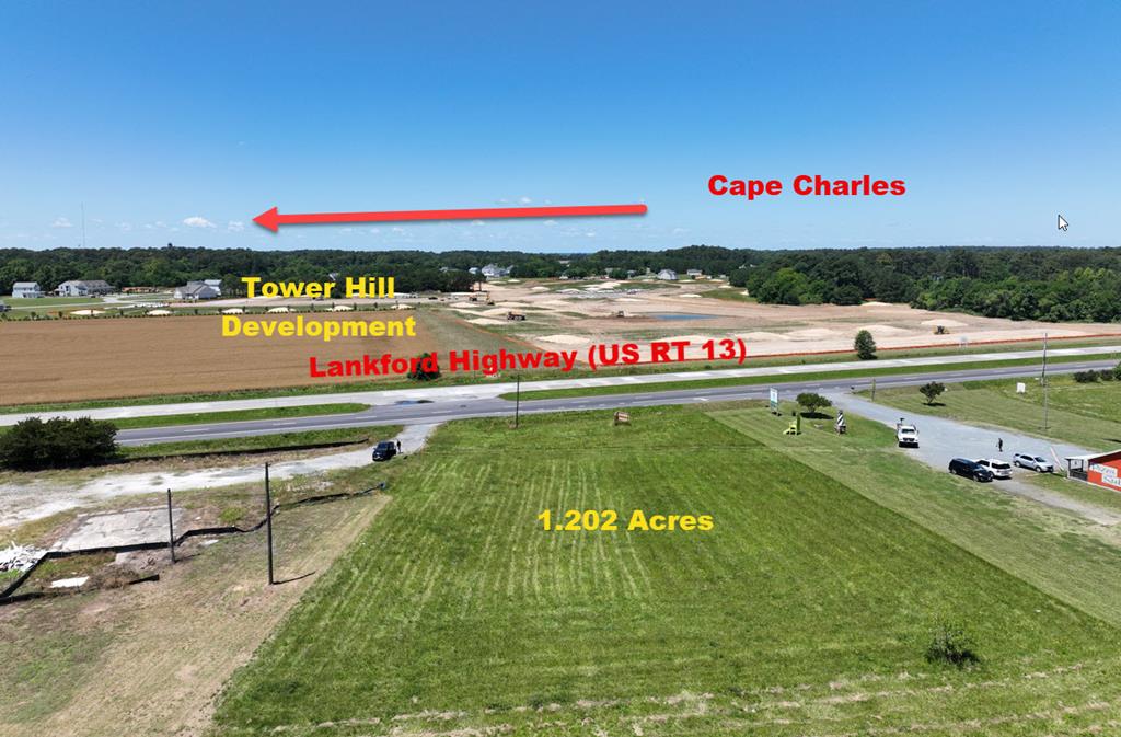 Great Commercial Site just north of Cape Charles Stop Light and next to Convenience Store and other businesses.  It has 180 Feet of frontage on US Route 13 (Lankford Highway) and State Route 641 (Bayview Circle).  This property is 1.202 acres in size.  The downtown area of Cheriton is located just behind the property and the downtown area of Cape Charles is only a few miles away.  It is also located near the Bay Creek Community which has 2 golf courses, a marina, shops and so much more.