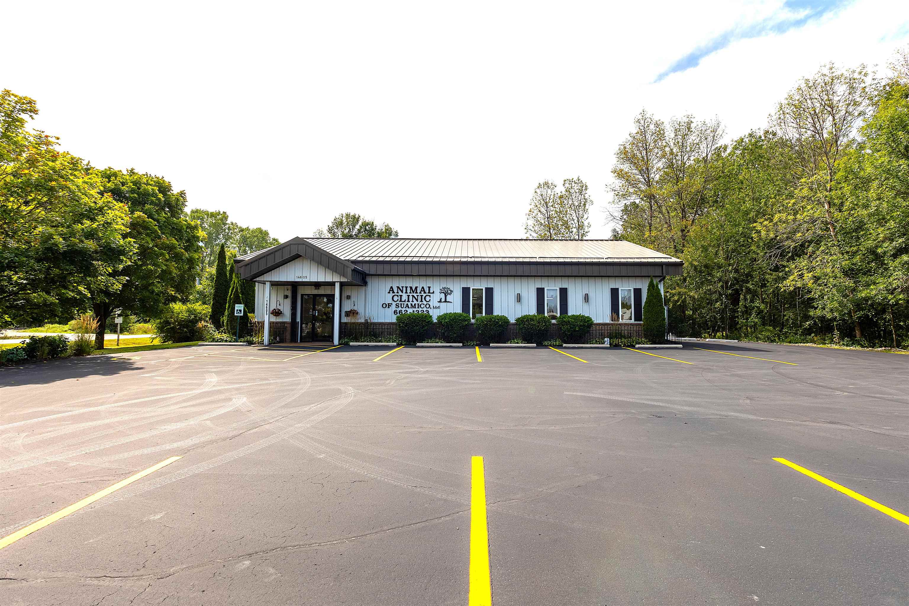 Pride of ownership shows in this gorgeous completely equipped and furnished prior veterinary clinic. From the necessary equipment and furnishings to the office equipment and computer systems, this prior Animal Clinic of Suamico property offers you the opportunity to open up your own veterinary clinic/animal hospital. The floors have been polished, mechanical equip fully maintained, furnishings and equipment in great shape and a bonus opportunity to utilize the former customer list of almost 2000 past clients from over 20 years of successful business complete with the Cornerstone Veterinary Customer Program. The clinic boasts multiple exam rms, an operating rm, bathing area, waiting rm, reception area, security system, generator. A MUST SEE VET CLINIC AWAITS YOUR NEW VETERINARY BUSINESS!