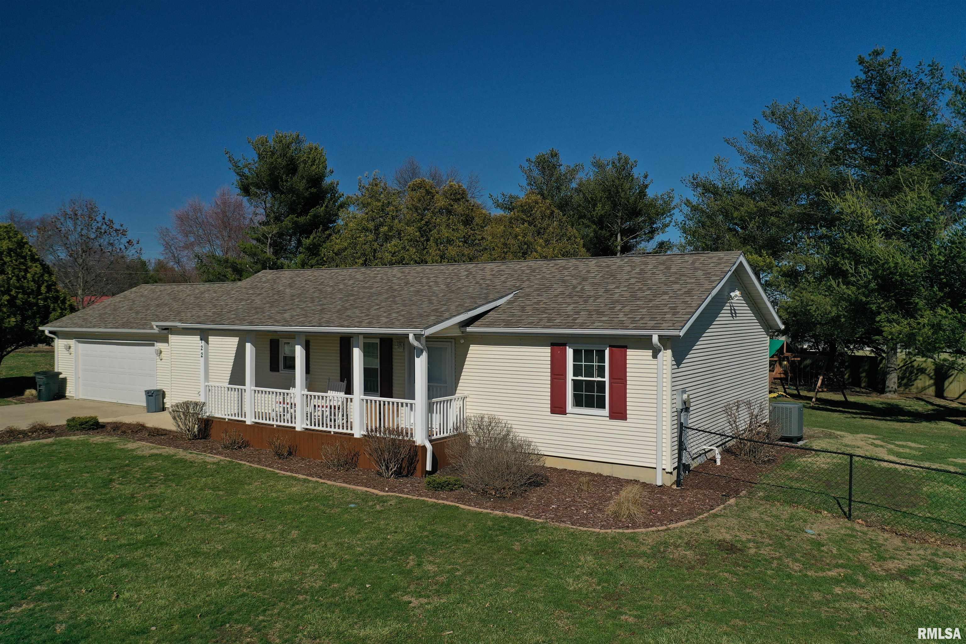 This well-maintained property offers peace of mind with major improvements throughout, including a new roof on house & shed-'23, new gutters-'23 & a freshly stained front porch deck-'25. The driveway was resealed in '22 & professional landscaping in '21 adds beautiful curb appeal. You’ll also appreciate the new windows and front door-'20 for efficiency & style. Inside the home continues to impress with a completely remodeled main bathroom '19 & a primary suite featuring heated flooring in the master bath.  Additional upgrades include enhanced electrical outlets, a regularly serviced HVAC system, a UVV/UVC electronic air cleaner & a Culligan water osmosis system. The home is built with long-term care in mind, featuring an encapsulated crawlspace-'18 & a radon mitigation system-'18. Step outside to your own private retreat! The backyard boasts a 3-tier deck complete with a hot tub, fenced yard, peach, pear & cherry blossom trees, 5-square garden & a cozy firepit area—perfect for entertaining. The storage shed has a side roll up door & ramp access. There is also outdoor well water access for easy watering and maintenance. Items not conveying: 2 arlo cameras, freezer & dining room wallpaper scroll. Swingset is negotiable.