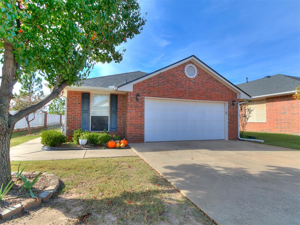 Move-In Ready Home in Welcoming 55+ Community. Well-maintained two-bedroom, two-bath home in Jeffersons Garden Senior Living Community. This charming home offers comfort, style, and easy living. The spacious living area features a gas log fireplace with built-ins on both sides and opens to a bright kitchen with ample cabinetry newer counter tops and a pantry.  The flex room, with newer engineered hardwood flooring, is ideal for a home office or second living space. Laminate flooring in dining area, kitchen, and laundry. Remote control shades in the dining area. Enjoy the covered, screened-in patio — perfect for relaxing or reading. HOA covers lawn care and exterior painting for low-maintenance living.    Additional features include a double-car garage with wheelchair/walker ramp, and storm shelter, irrigation system, and security system. Roof replaced in 2025. Conveniently located near Quail Springs and Chisholm Creek shopping and dining.