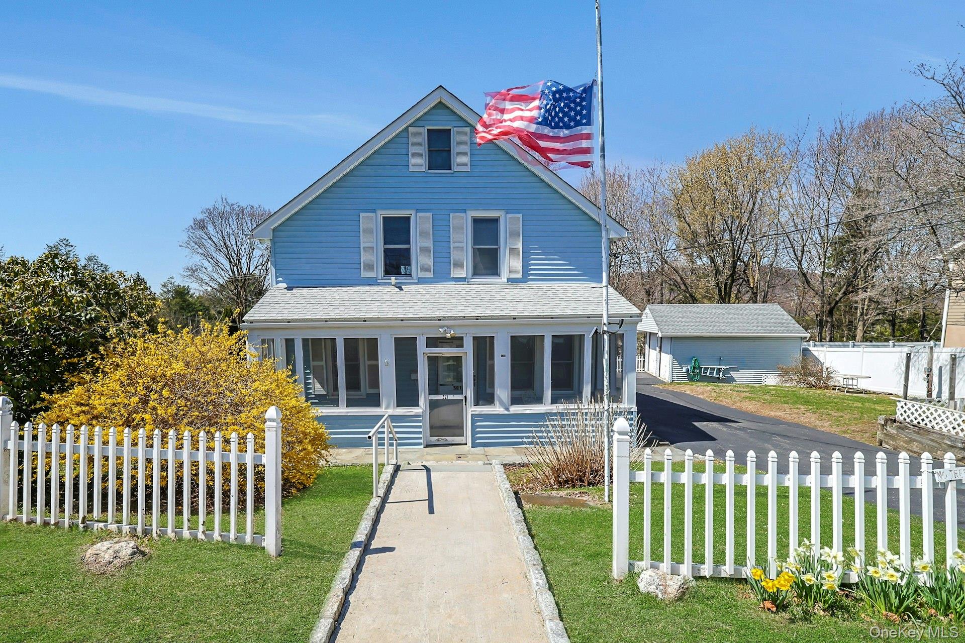 Colonial offers timeless appeal from its charming front enclosed porch.  This entry serves as a warm introduction to a cozy home.  Generous floor plan offers flexibility, Living room, 1st floor bedroom, bath, Eat in Kitchen, dining room and an immense rear year round sunroom kept warm by a decorative gas stove. The winter views are especially enjoyable…..2nd floor has 2 bedrooms, bath and large room currently used as tv rm  (easily could be 4 th or primary bedroom.  Perfect for multigenerational living. Full walk up attic.   Horseshoe Driveway can accomate many cars …This is perfect for a car enthusiast …….. garaging up to 3 cars… 1 under house and separate 2 car garage…….Rarely available, the property sits on an oversized lot.  20,559 Sq ft… 0.472 acres ( updated recent survey available)With significantly more acreage than neighborhood average buyer has potential for expansion or even possibility of another lot.  Bonus….BRIGGS AND STRATON whole house natural gas generator.COME SEE ALL THE OPPORTUNITIES THIS UNIQUE HOMESTEAD OFFERS!