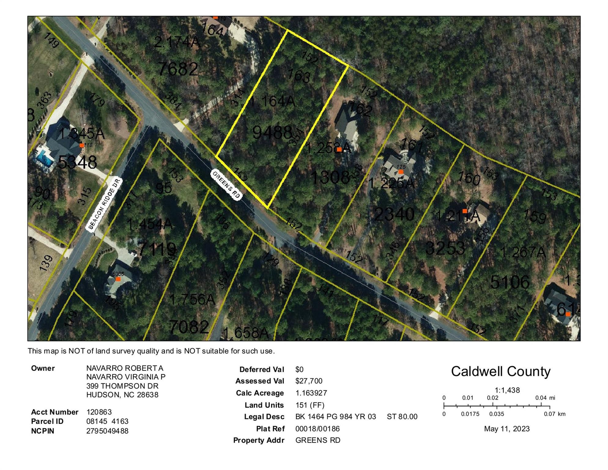 Land for sale in Granite Falls Lot for Sale TBD Greens Road NC