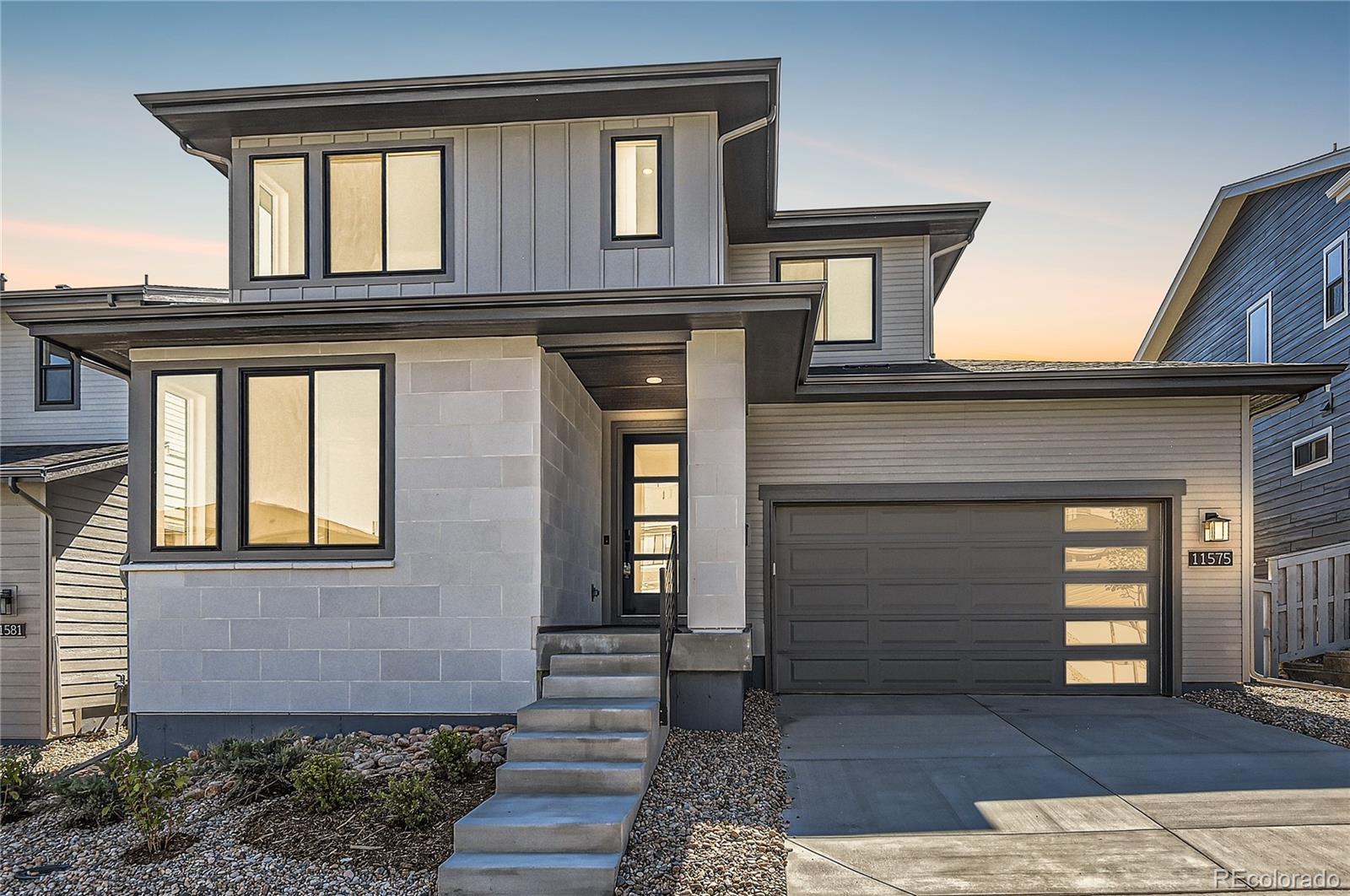 Available NOW! Gorgeous two story home backing to a greenbelt with finished basement in Lyric at Ridgegate.  This home has 6 bedrooms, 5.5 bathrooms, fireplace, loft, study, finished basement, 2 bay garage with storage and covered patio.  Design finishes include Luxury Plank Feather Grey wood-style flooring, tile floors at the bath and laundry rooms, AZT Della Terra New Venatino Gray quartz kitchen counters with back splash, Merillat Fusion Cotton and Graphite cabinets, and Merillat Spring Valley Maple Pecan cabinets.