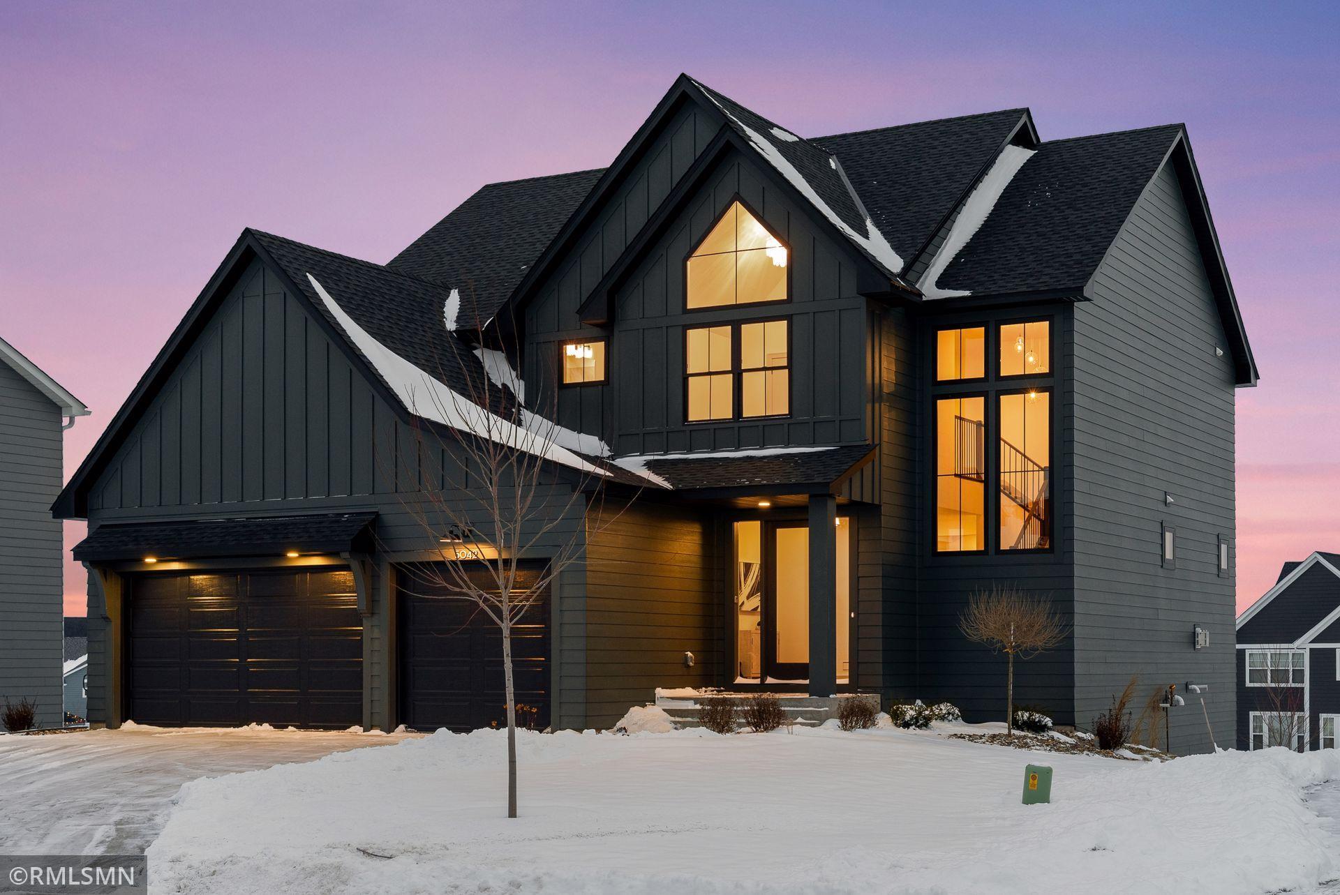 Newly completed model for Thanksgiving 2025! Spectacular new plan featuring a great room with huge windows. This model is built on the end of a cul-de-sac for privacy and safety. Oversized homesite with a five-bedroom five-bathroom two story finished on all three levels. Huge three car garage, concrete driveway, full landscaped with underground sprinkler. James Hardie fiber cement siding coupled with Andersen Fibrex windows for long lasting exterior. Main level features a private home office, Family room with Gas fireplace and built-ins. Open floor plan with custom cabinetry, quartz counters, stainless steel appliances, cooktop, double ovens, microwave, dishwasher and refrigerator. Butler’s pantry between kitchen and formal dining. Huge mud room with more built-ins, bench and walk-in closet.