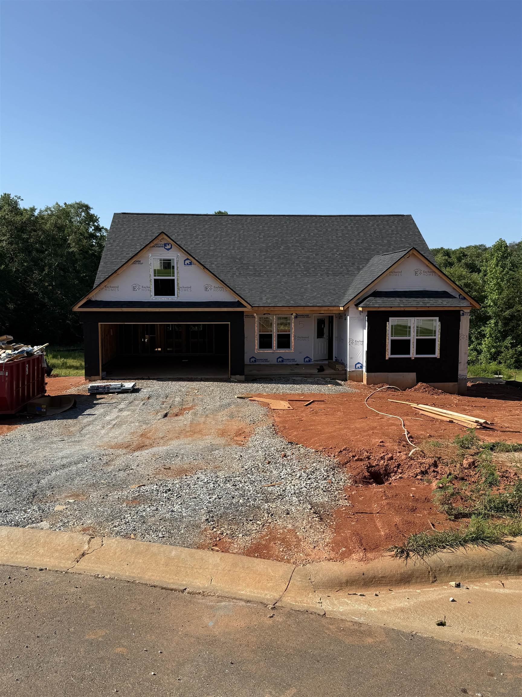 Welcome to the Beaumont floor plan. This spacious 3 bedroom, 2 1/2 bathroom home sports several upgrades including an extended patio, half stone fireplace, luxury vinyl plank flooring, and more! Situated on over half an acre lot in the new Fall Creek community in Inman. Call today for more info!