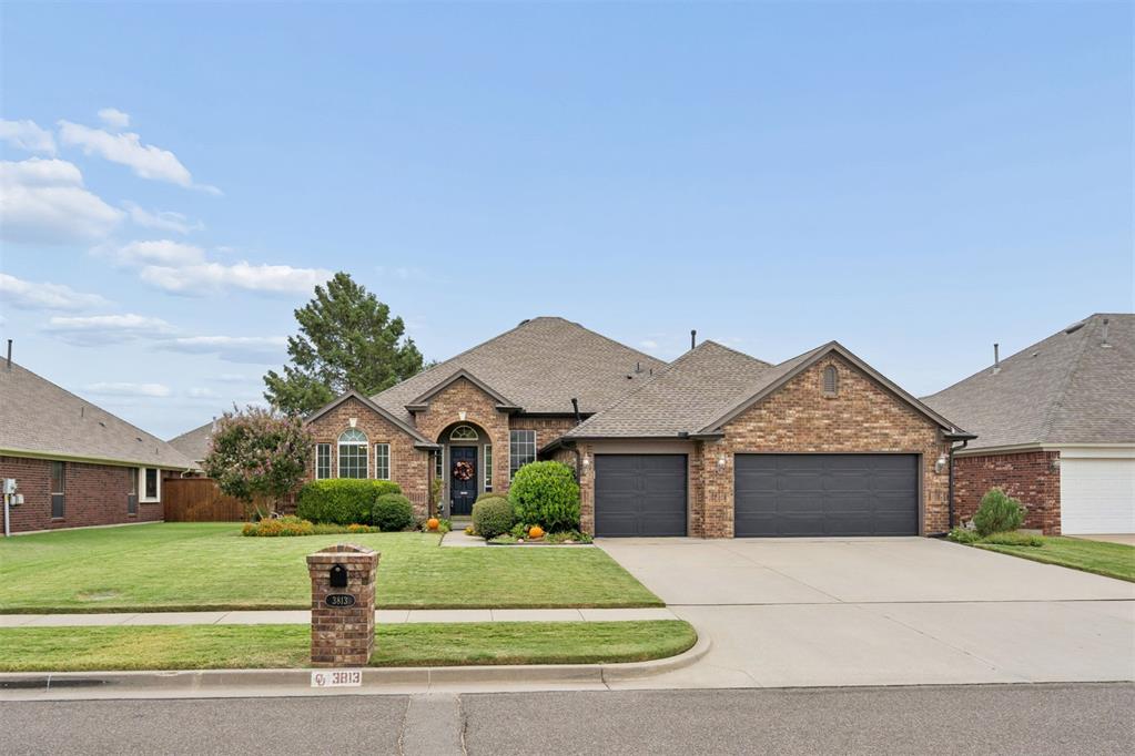 Welcome to Carrington Lakes Addition! This spacious 4-bedroom, 2-bath home offers a warm, inviting layout with plenty of room to spread out and a floor plan that can adapt to the way you live. The main living area features beautiful wood floors, a striking brick fireplace with custom wood surround, and abundant natural light that gives the home an inviting feel.The kitchen offers generous cabinetry and a functional layout with easy connection to the home's dining and living spaces. The primary suite provides a comfortable retreat with brand new windows, while the additional bedrooms offer flexibility for family, guests, or work-from-home needs. One of the home's most versatile features is the unique bedroom arrangement, where one bedroom opens into an additional finished space that can be tailored to your needs. Create a private mother-in-law or guest area, a teenager's retreat, a playroom connected to a child's bedroom, or a home office/flex space, even close it off and make it a 5th bedroom - the possibilities are endless.Big-ticket updates provide added peace of mind, including a new HVAC system, new water heater, and roof replaced in 2021. Outside, you'll find a maincured backyard with space to enjoy Oklahoma evenings, entertain, or let the kids and pets play.The neighborhood pool, park and walking trails are added benefits to calling Carrington Lakes home.